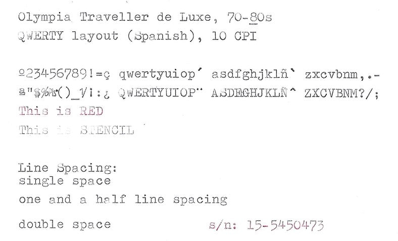 Olympia Traveller de Luxe Portable Typewriter with Qwerty Layout, 1970-80s, Fully Functional