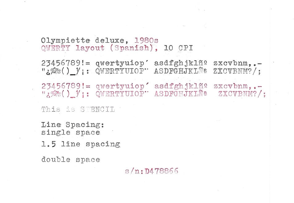 Olympiette Deluxe Typewriter with Qwerty Layout, 1980s, Fully Functional