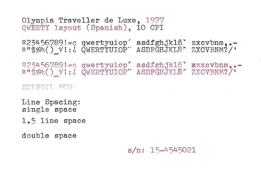 Green Olympia Traveller de Luxe Portable Typewriter with Qwerty Layout, 1977, Functional Typewriter