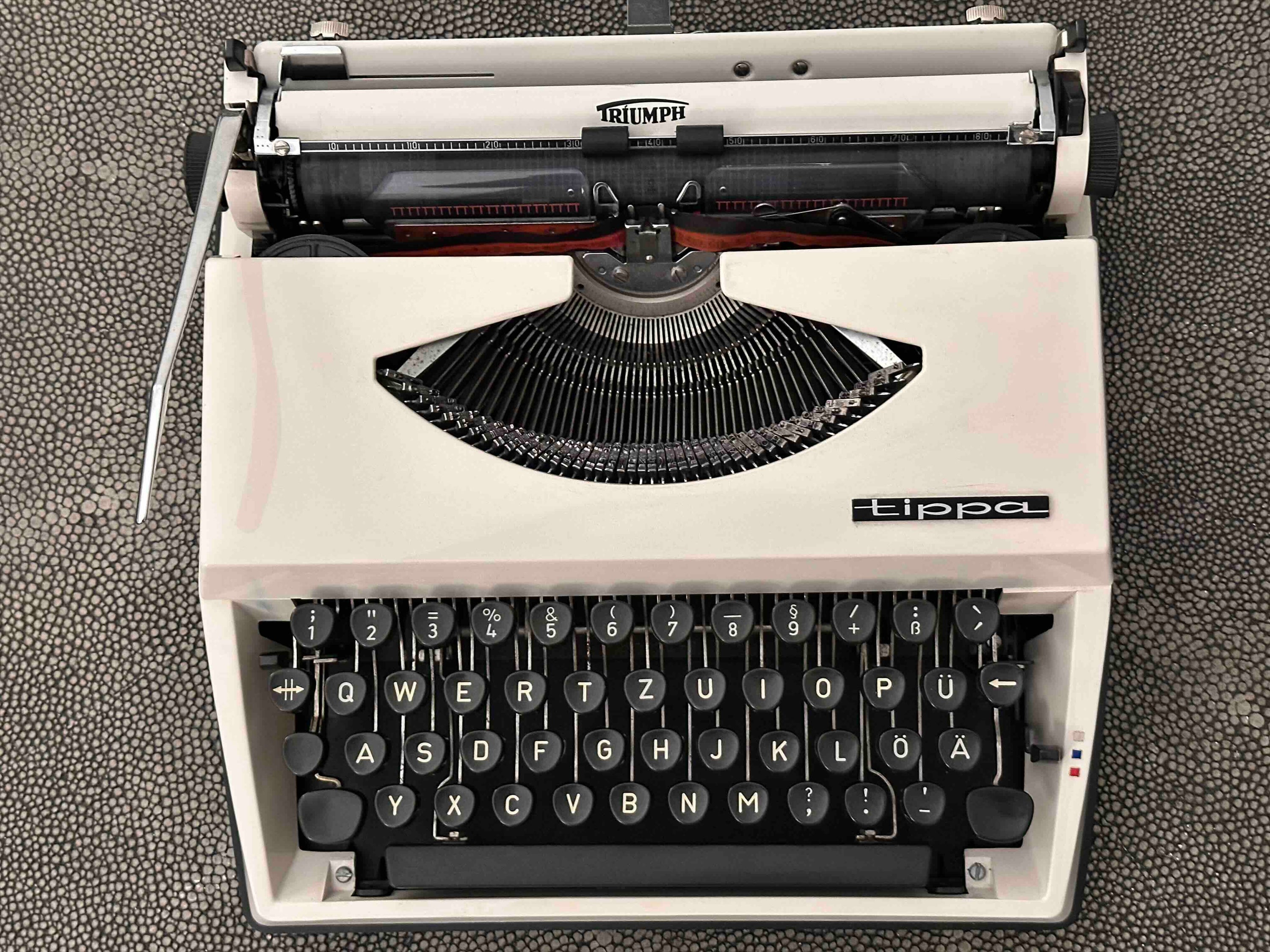 Triumph Tippa Typewriter with Qwertz Layout, 1970s, Made in Germany