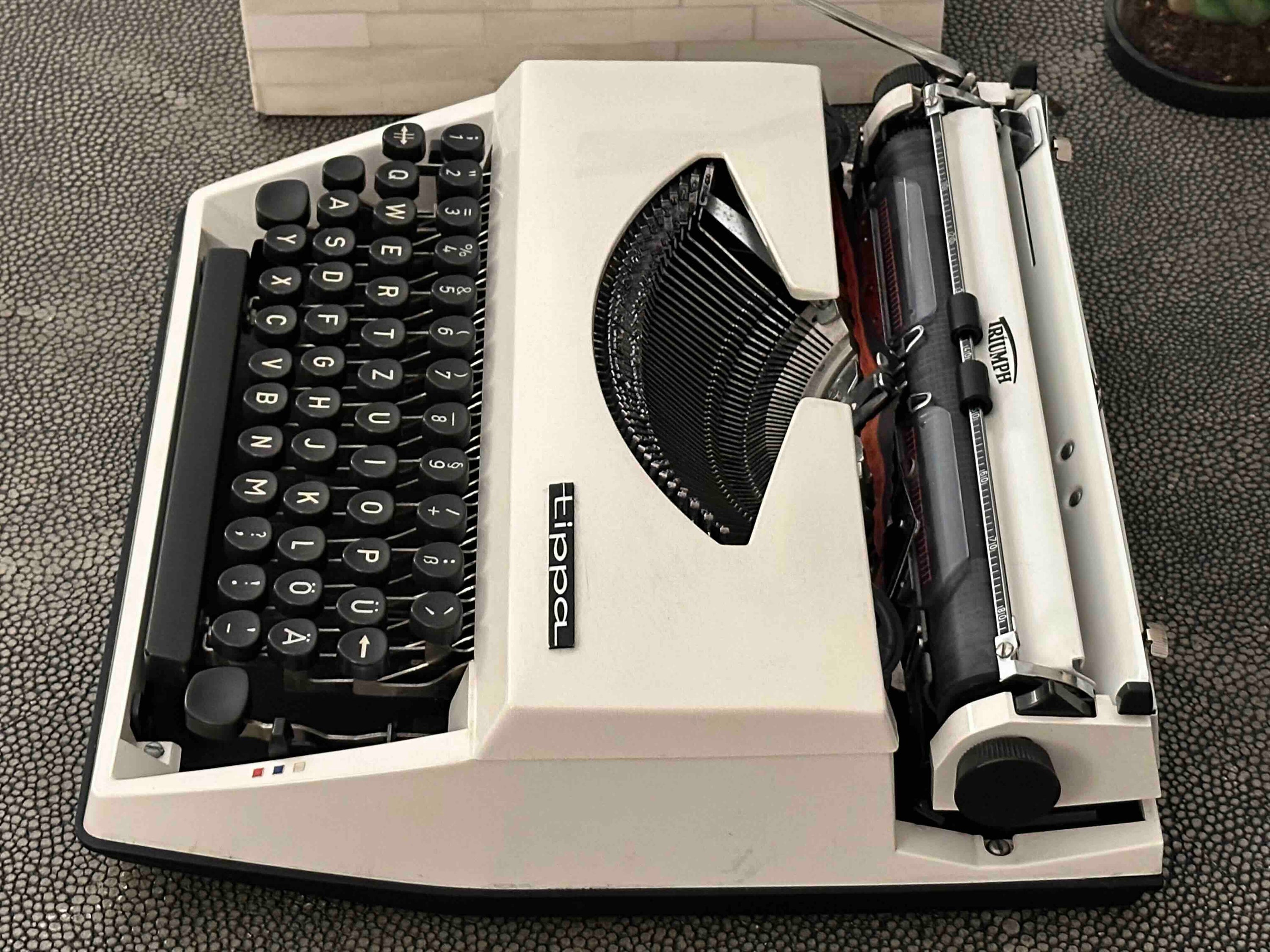 Triumph Tippa Typewriter with Qwertz Layout, 1970s, Made in Germany