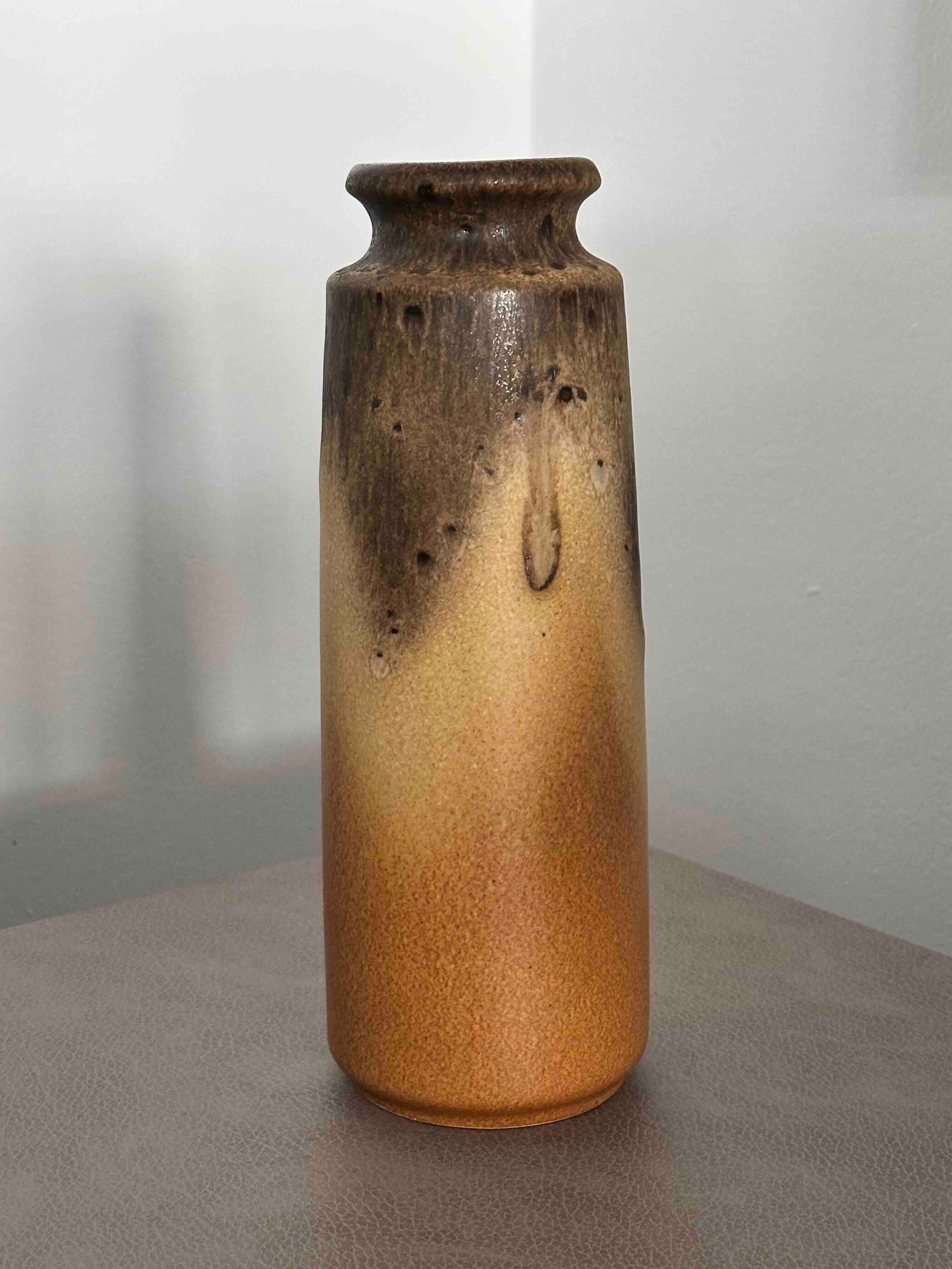 Vintage Scheurich Fat Lava Vase, West German Pottery 401-28, Mid-Century Modern Pitcher, 1970s