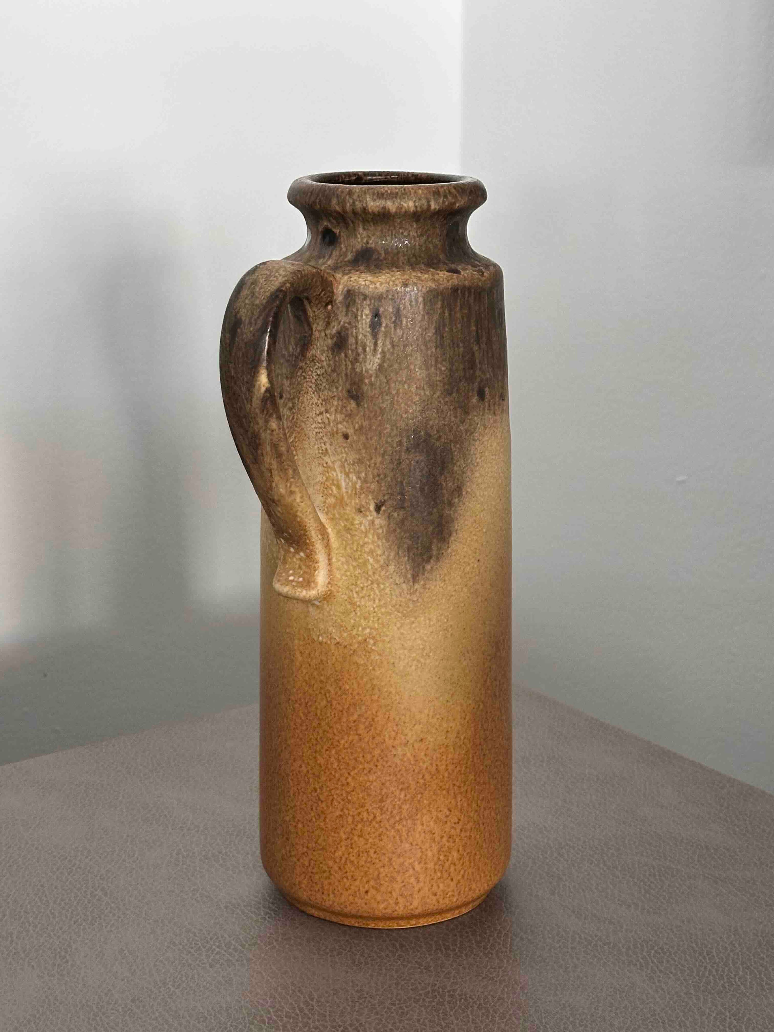 Vintage Scheurich Fat Lava Vase, West German Pottery 401-28, Mid-Century Modern Pitcher, 1970s
