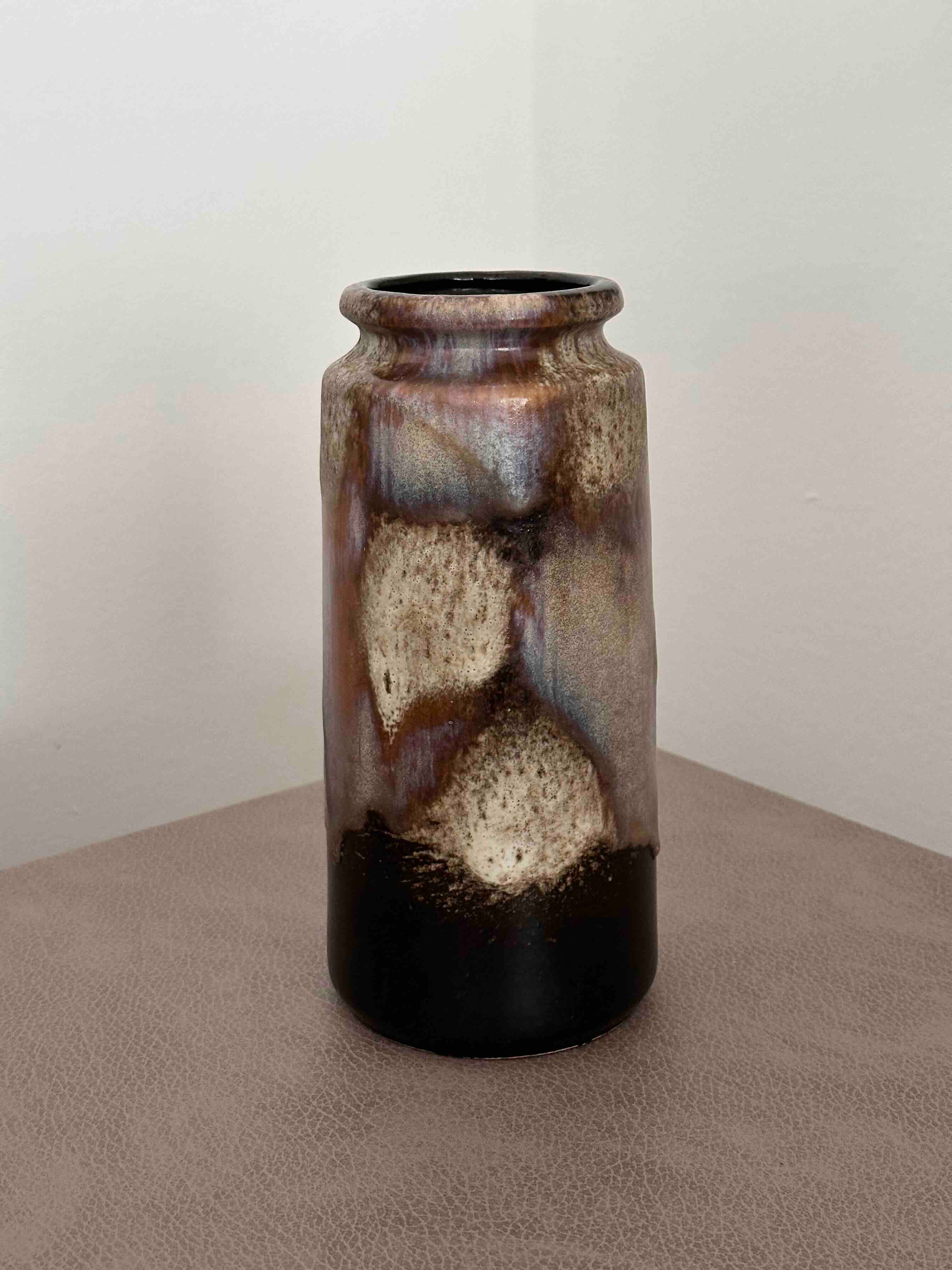 Vintage Scheurich Fat Lava Vase, West German Pottery 201-22, Mid-Century Modern Pitcher, 1960s-70s