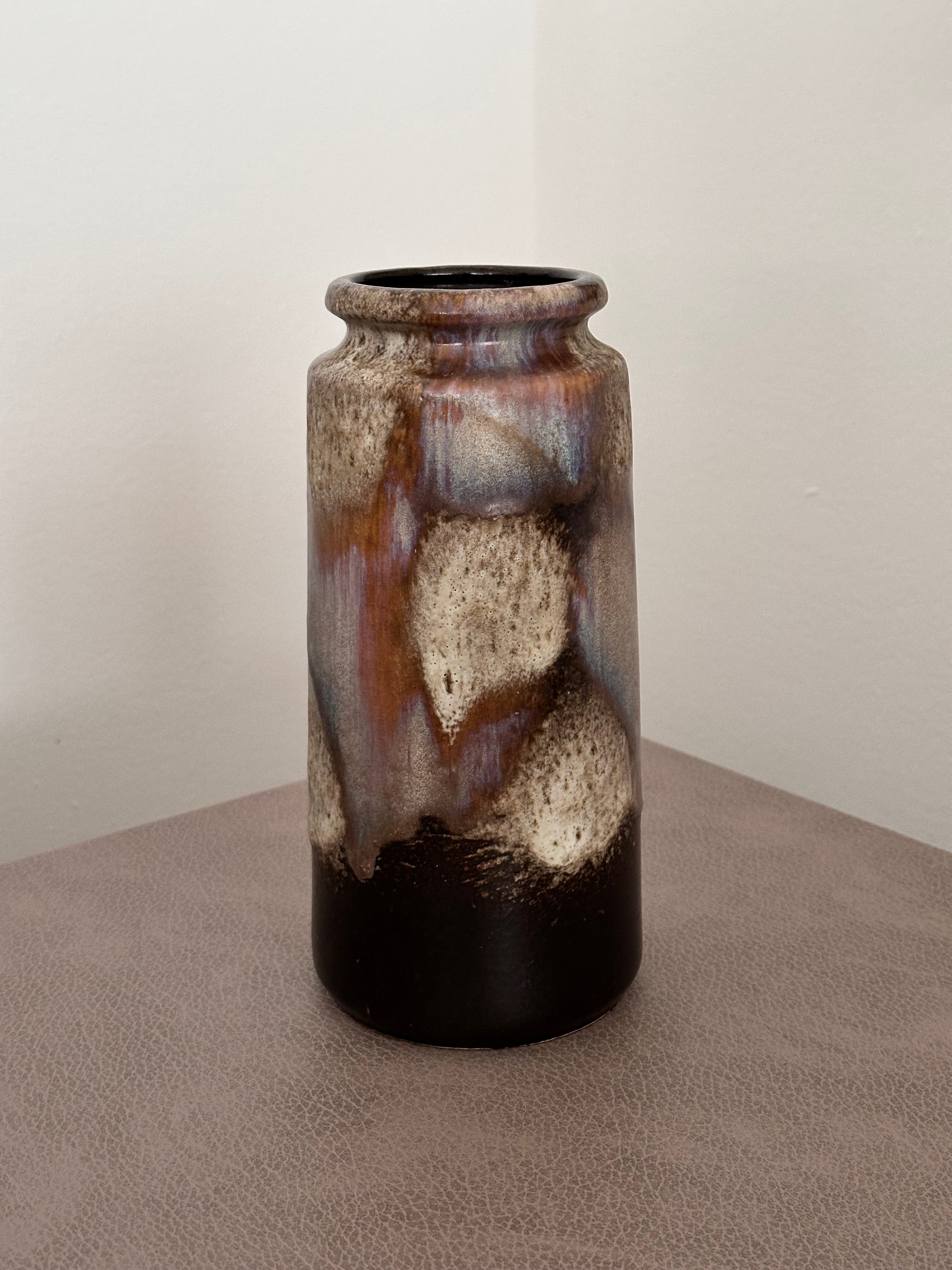 Vintage Scheurich Fat Lava Vase, West German Pottery 201-22, Mid-Century Modern Pitcher, 1960s-70s