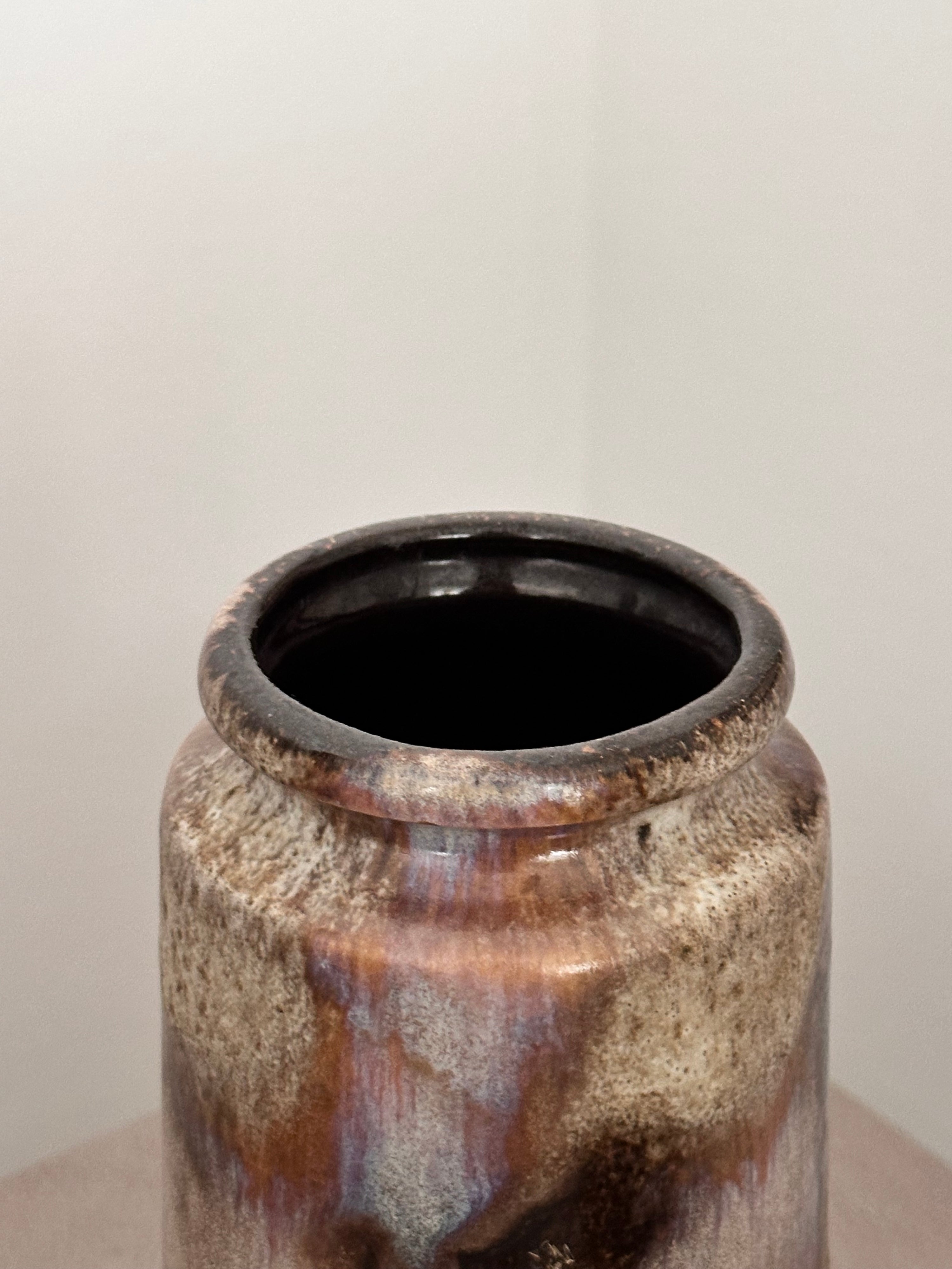 Vintage Scheurich Fat Lava Vase, West German Pottery 201-22, Mid-Century Modern Pitcher, 1960s-70s