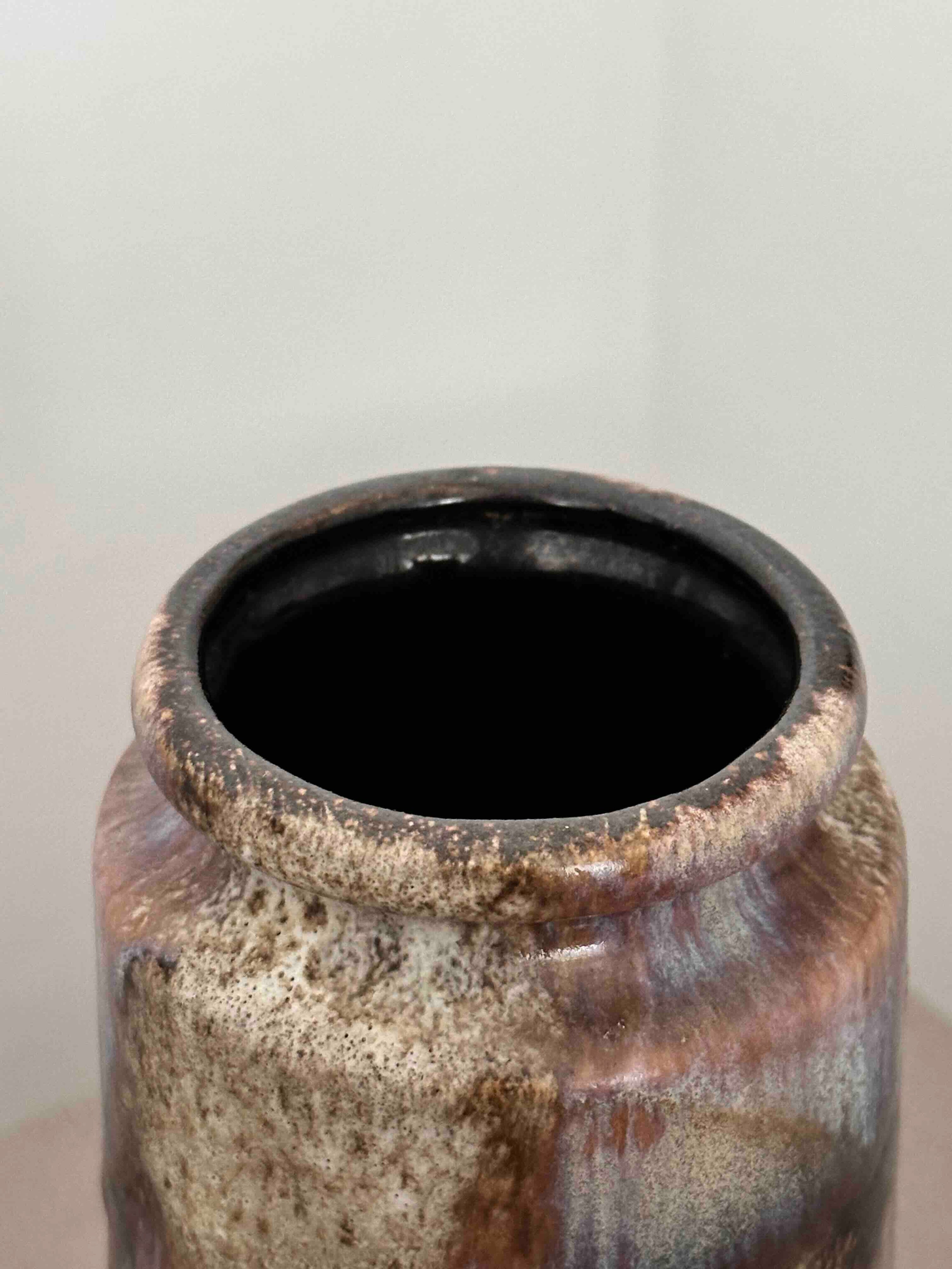Vintage Scheurich Fat Lava Vase, West German Pottery 201-22, Mid-Century Modern Pitcher, 1960s-70s