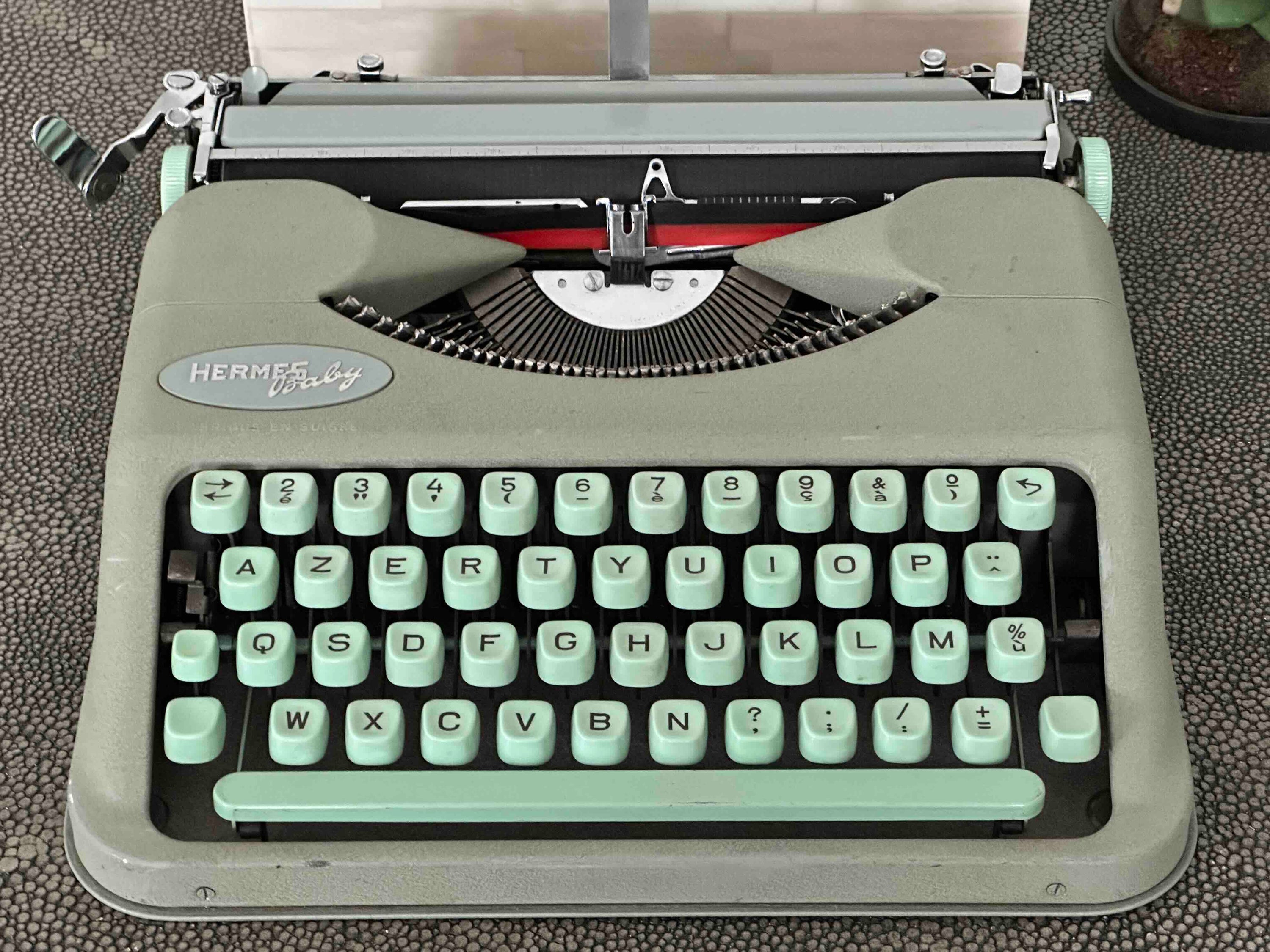 Hermes Baby Typewriter with Azerty Layout, 1956, Made in Switzerland, Fully Functional