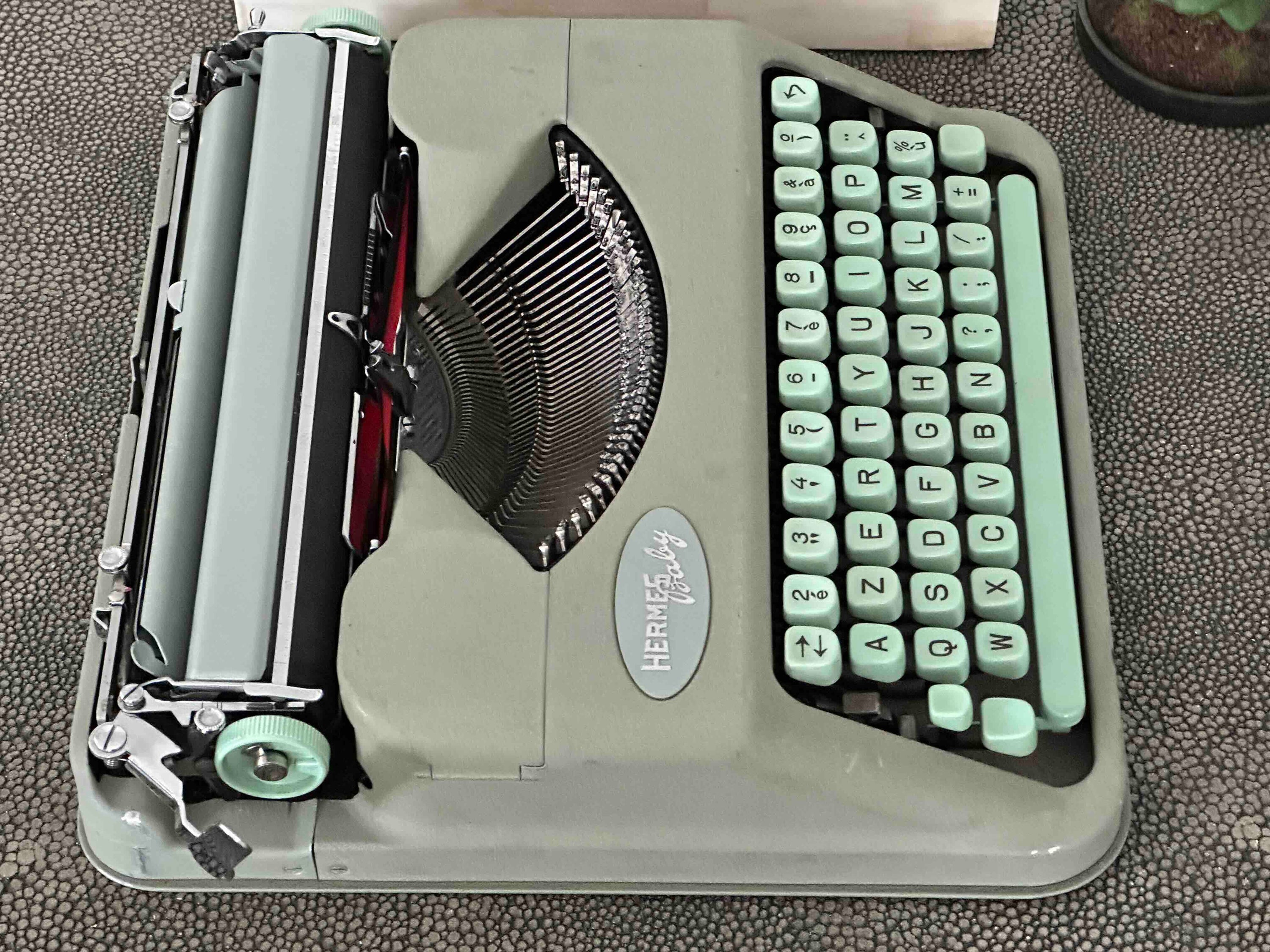 Hermes Baby Typewriter with Azerty Layout, 1956, Made in Switzerland, Fully Functional