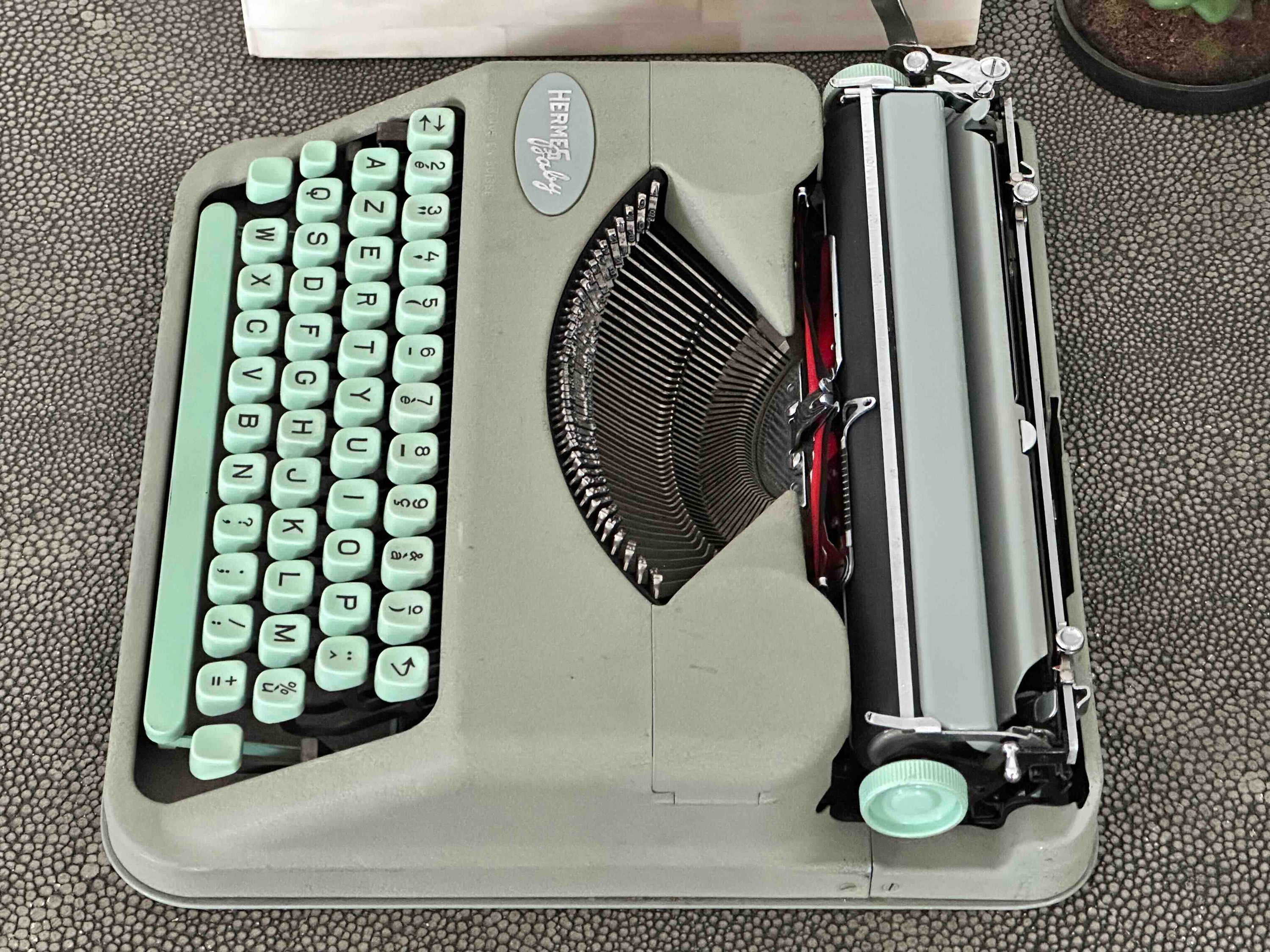 Hermes Baby Typewriter with Azerty Layout, 1956, Made in Switzerland, Fully Functional