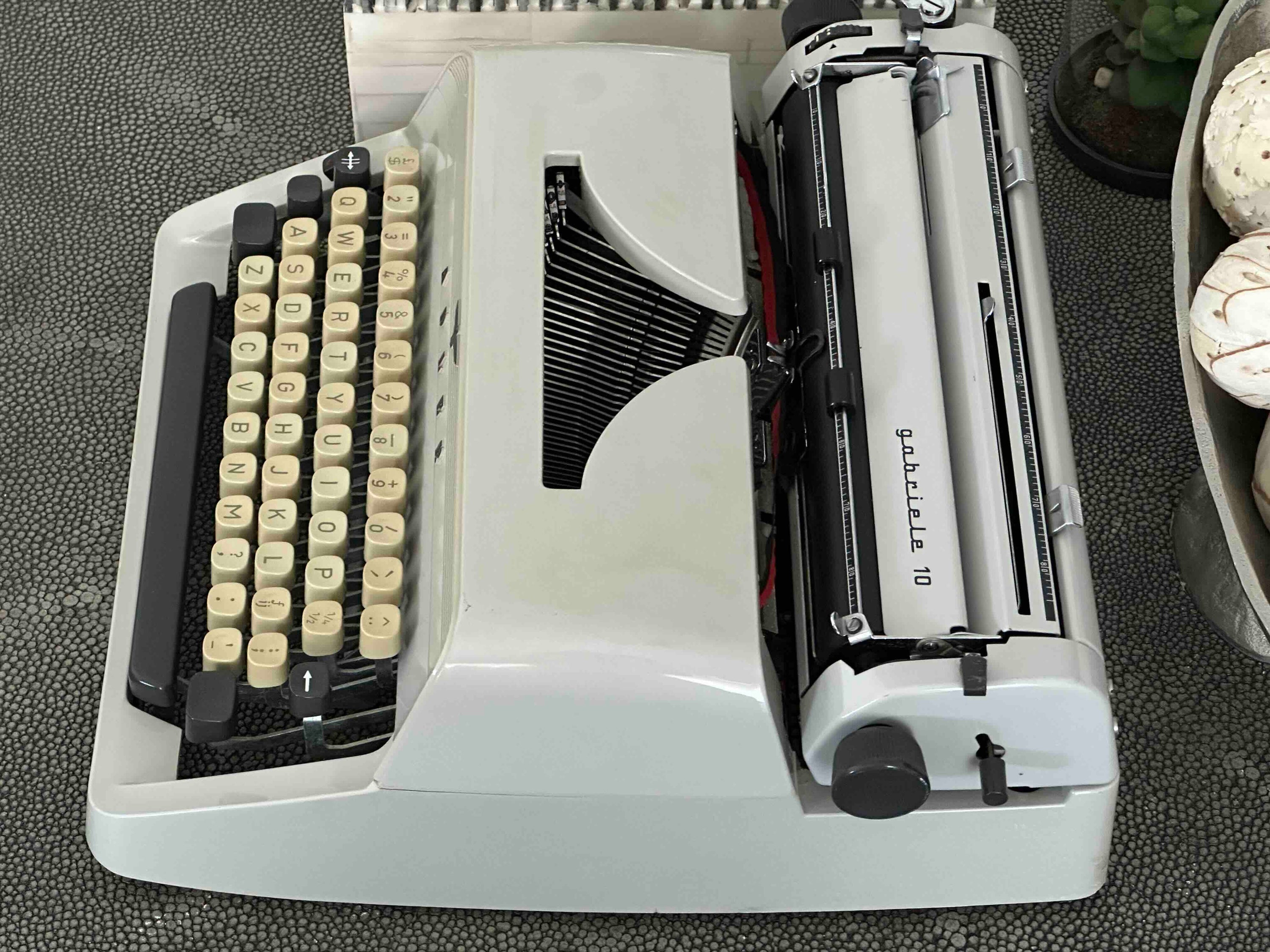 Adler Gabriele 10 Typewriter with Qwerty Layout, 1970s, Made in Western Germany