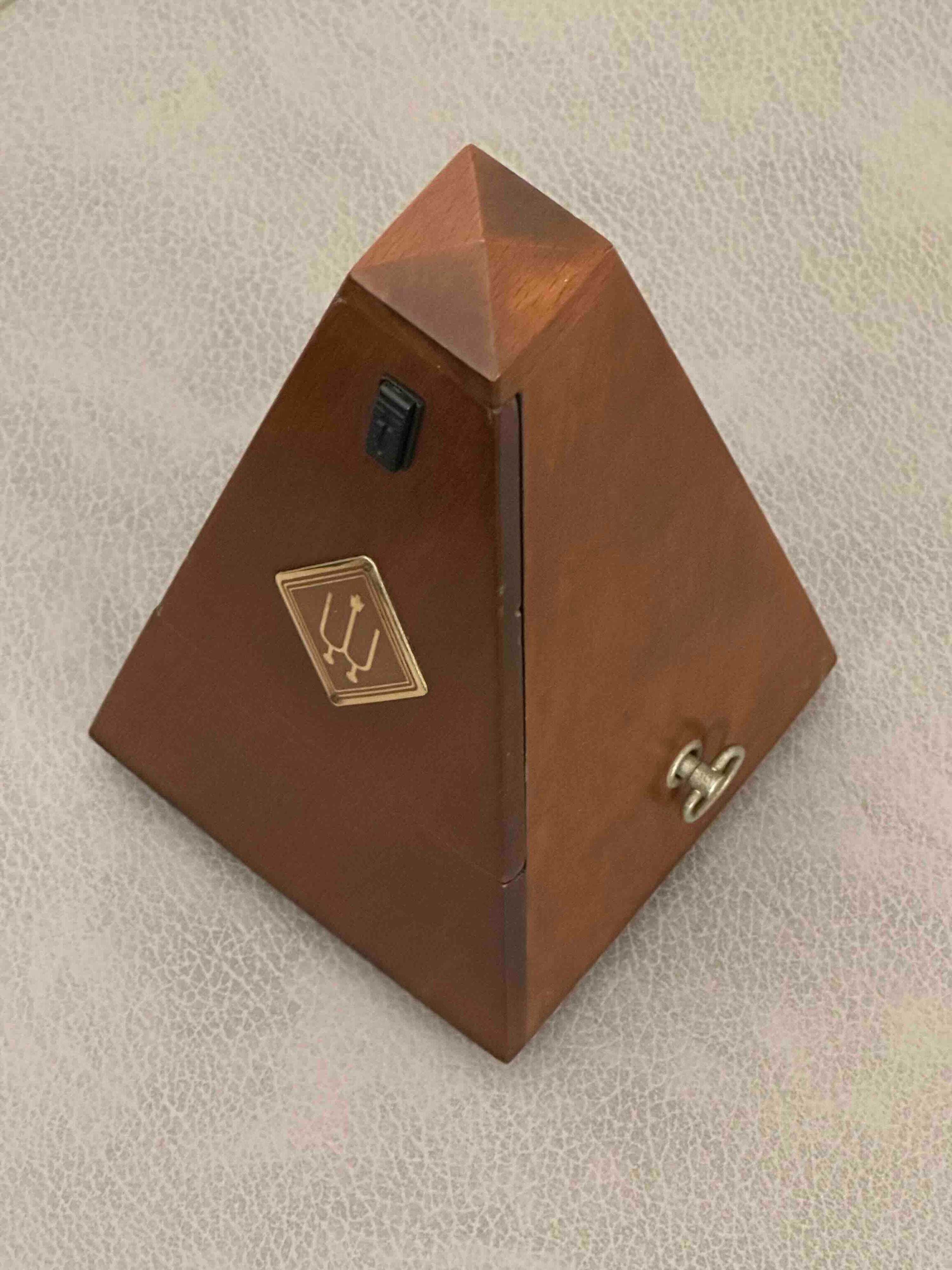 Vintage German Wittner Metronome, 1980s, Solid Wood Case, Mechanical Wind-Up, Fully Functional