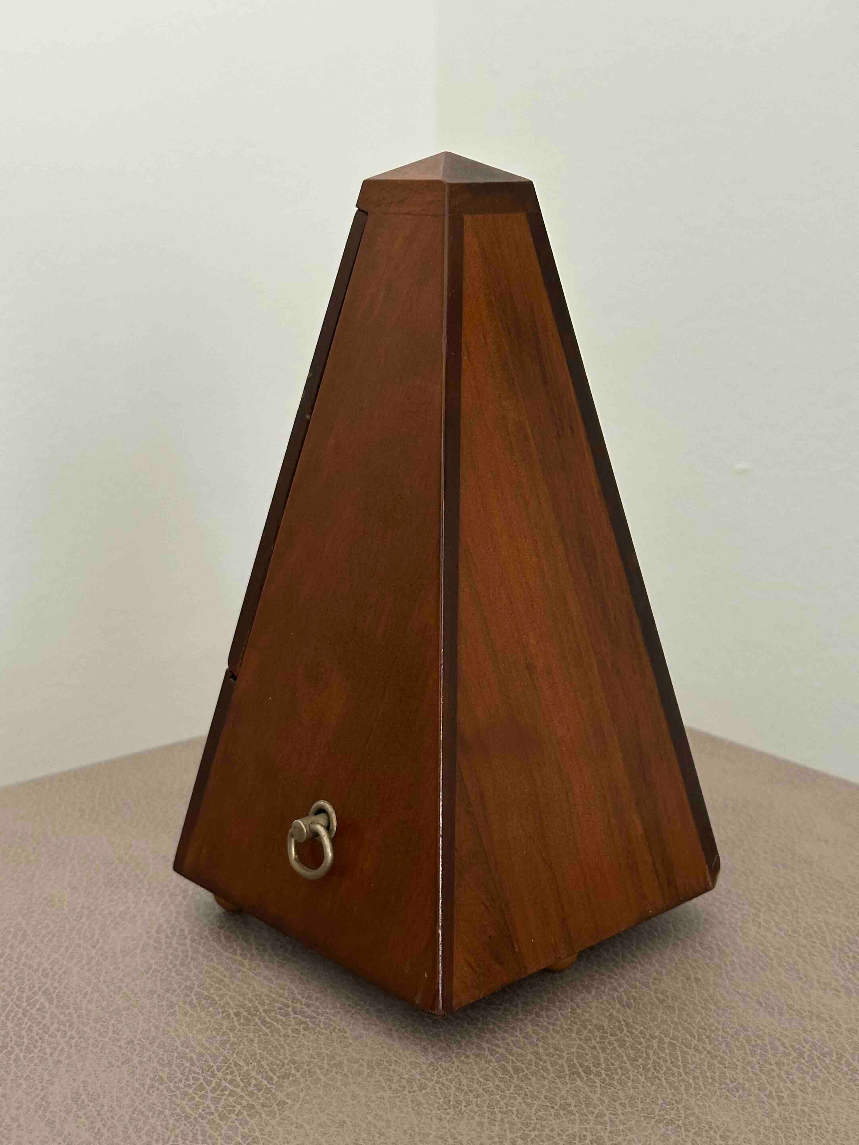 Vintage German Wittner Metronome, 1980s, Solid Wood Case, Mechanical Wind-Up, Fully Functional