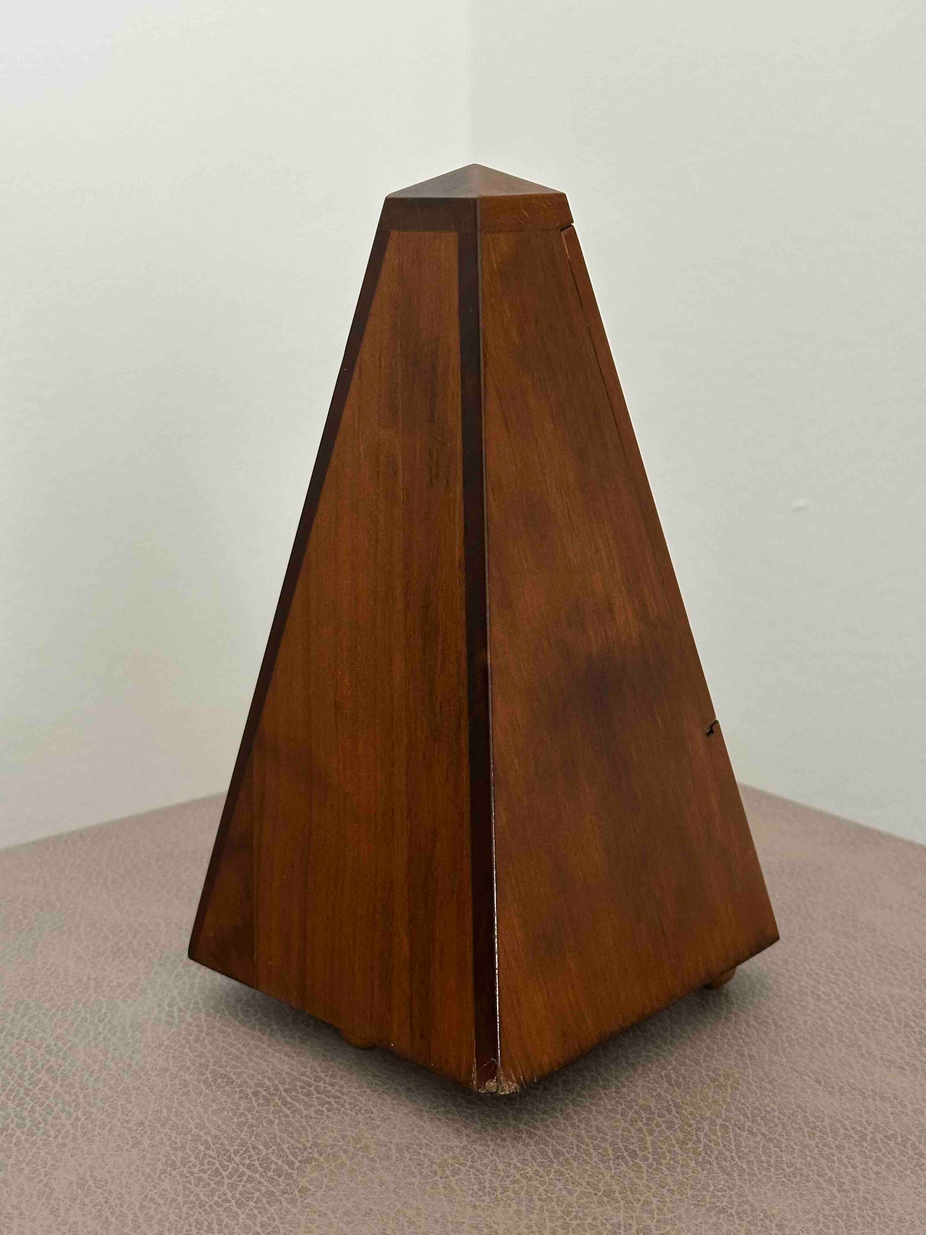 Vintage German Wittner Metronome, 1980s, Solid Wood Case, Mechanical Wind-Up, Fully Functional