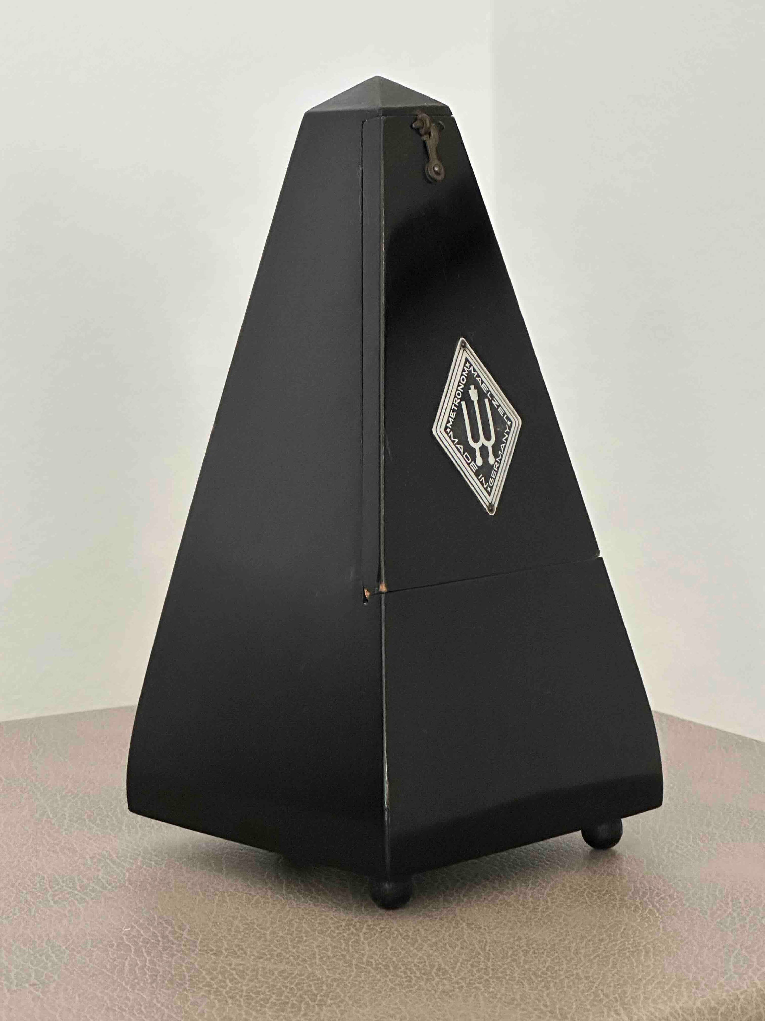 Vintage German Wittner Metronome, 1950s, Solid Wood Case, Mechanical Wind-Up, Fully Functional