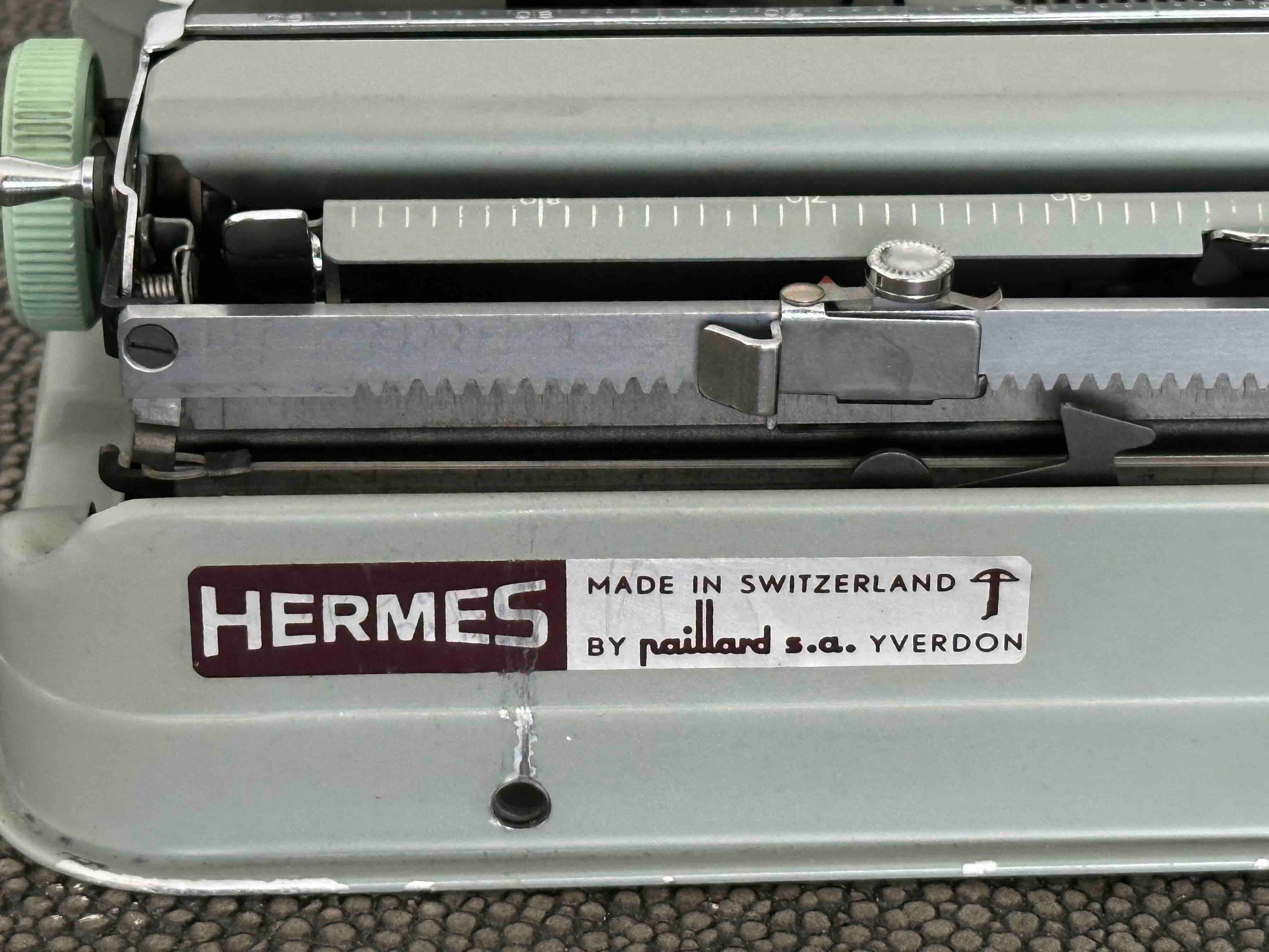 Hermes Baby Typewriter with Azerty Layout, 1963, Made in Switzerland, Fully Functional