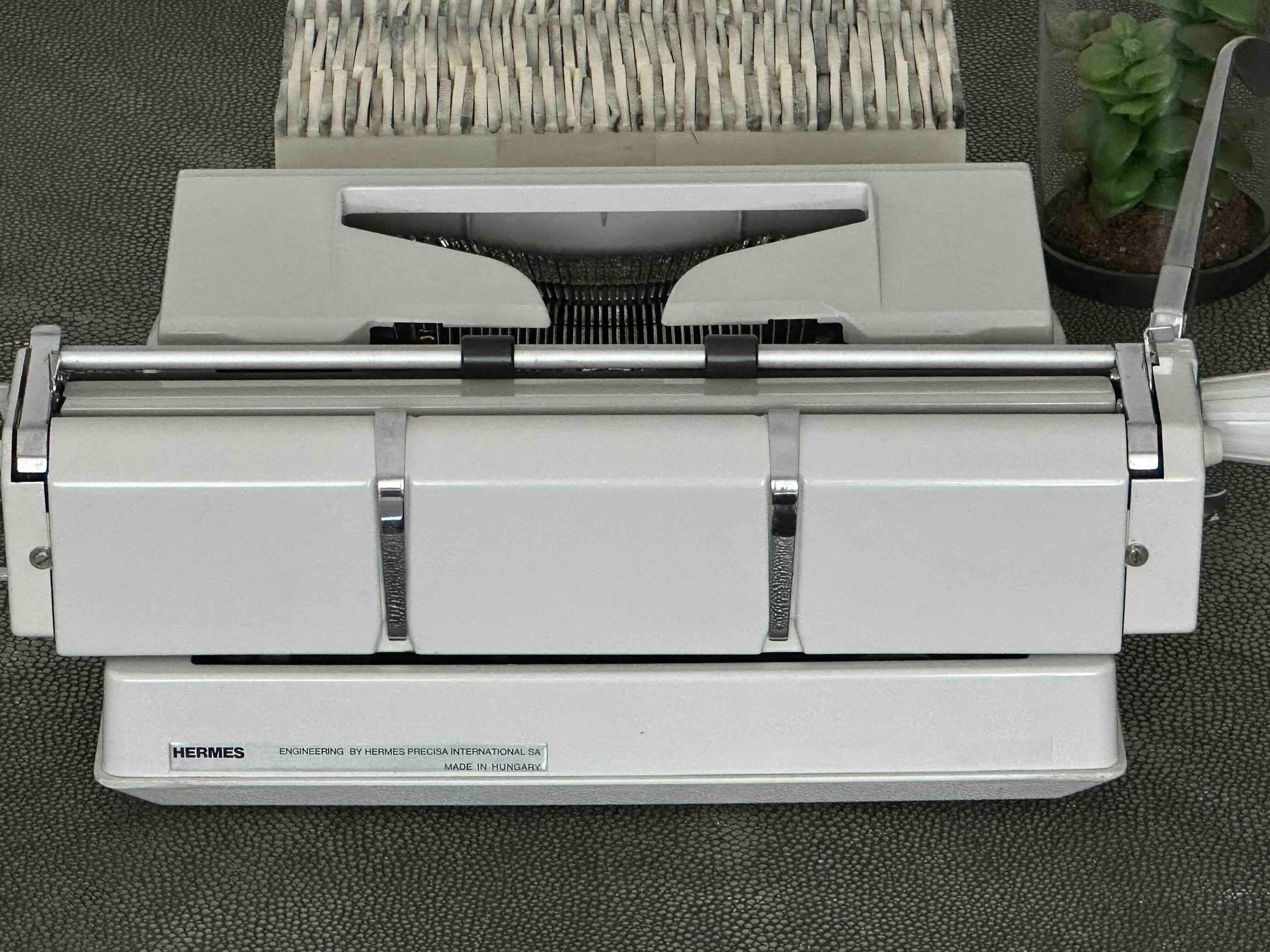 RARE Hermes 3000 Typewriter with Epoca Font, Qwerty Layout, New Platen, 1979, Fully Functional