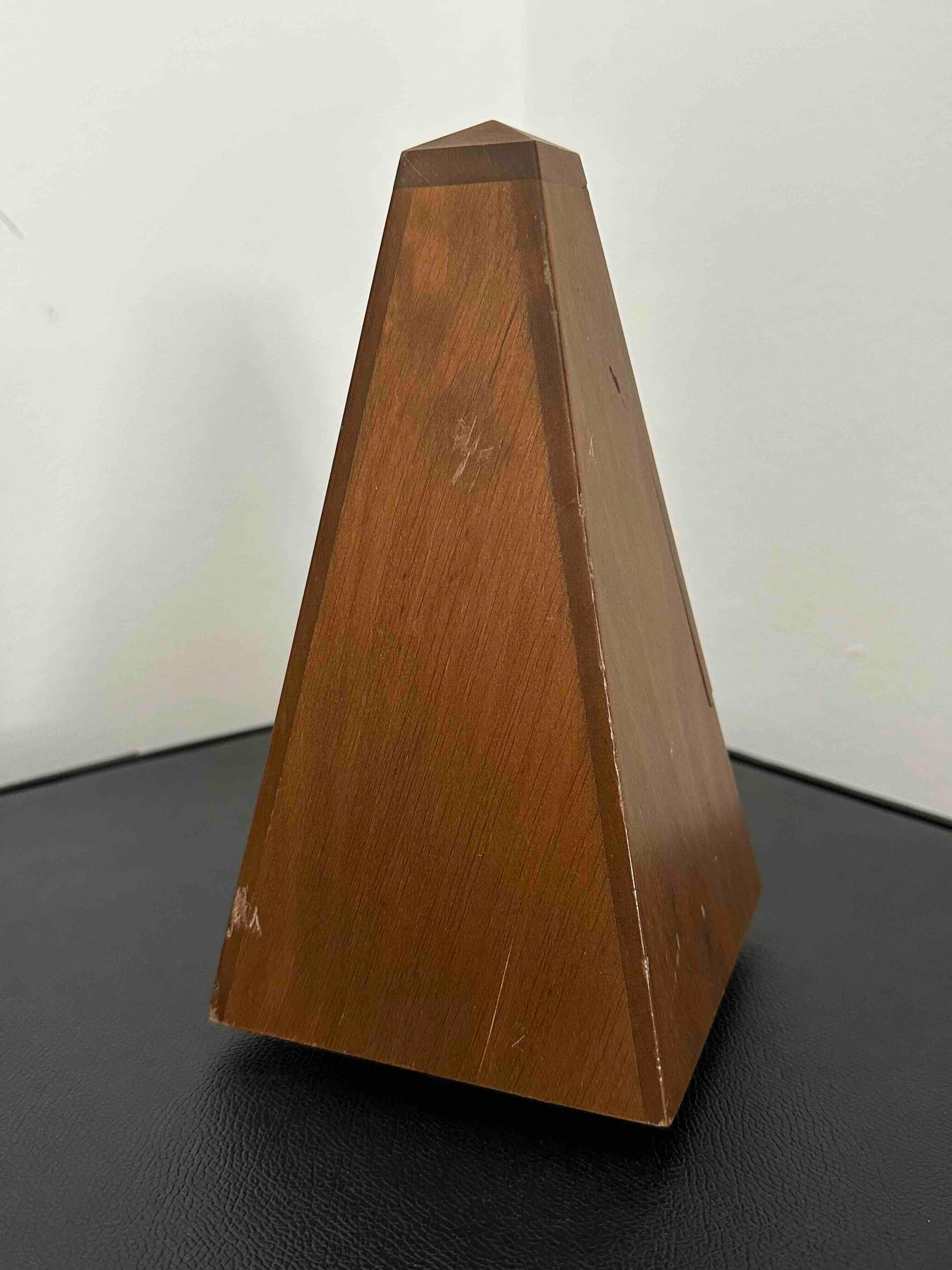 Vintage German Wittner Metronome, 1980s, Solid Wood Case, Mechanical Wind-Up, Fully Functional