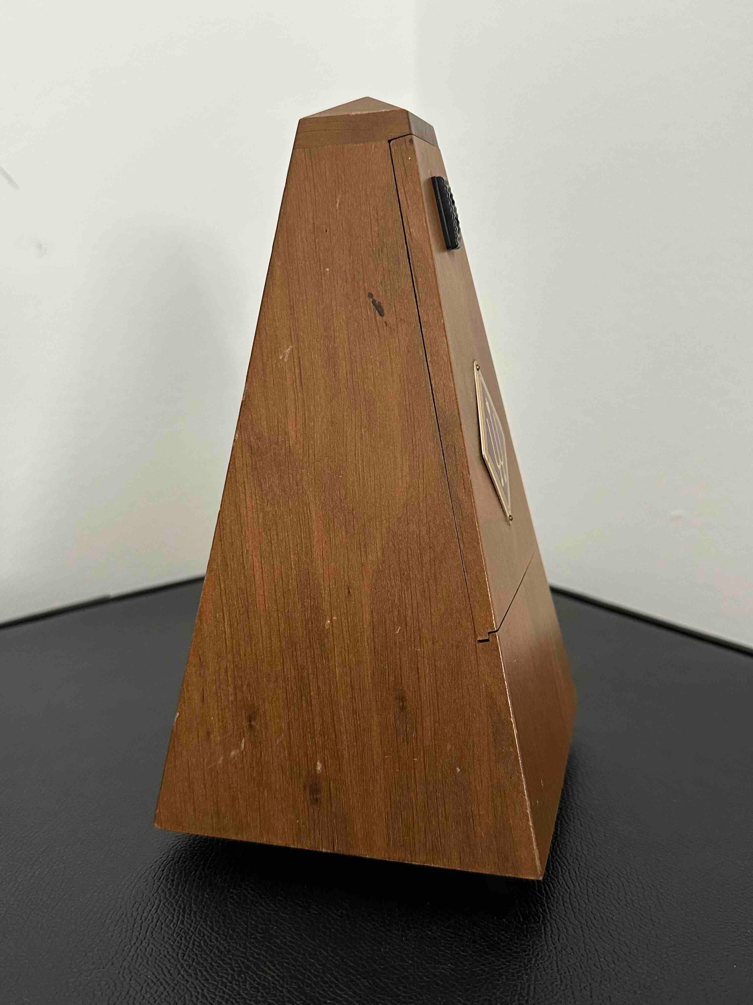 Vintage German Wittner Metronome, 1980s, Solid Wood Case, Mechanical Wind-Up, Fully Functional