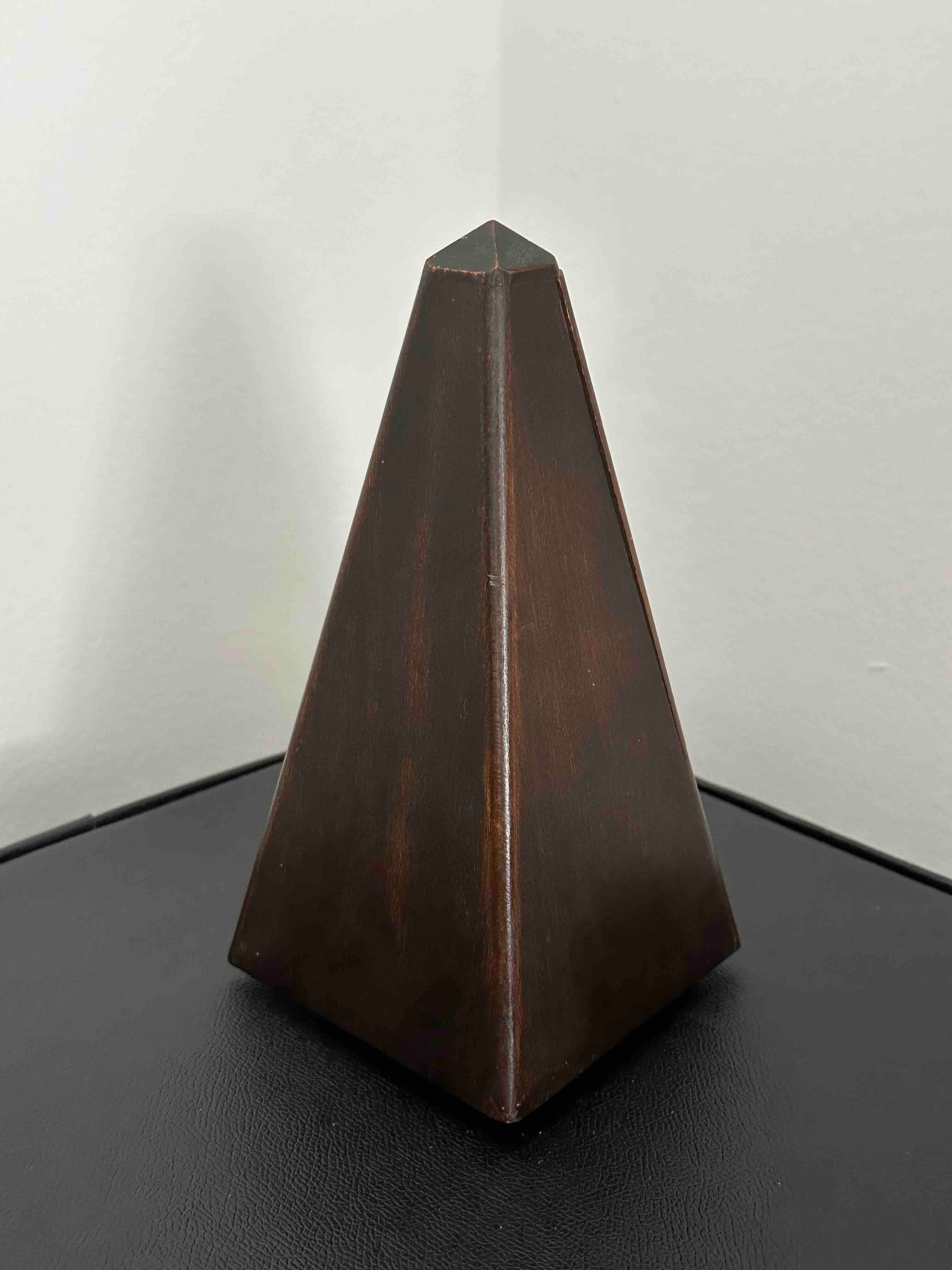 Vintage French Maëlzel Paquet Metronome, 1930-45, Solid Wood Case, Mechanical Wind-Up, Functional Without Bell