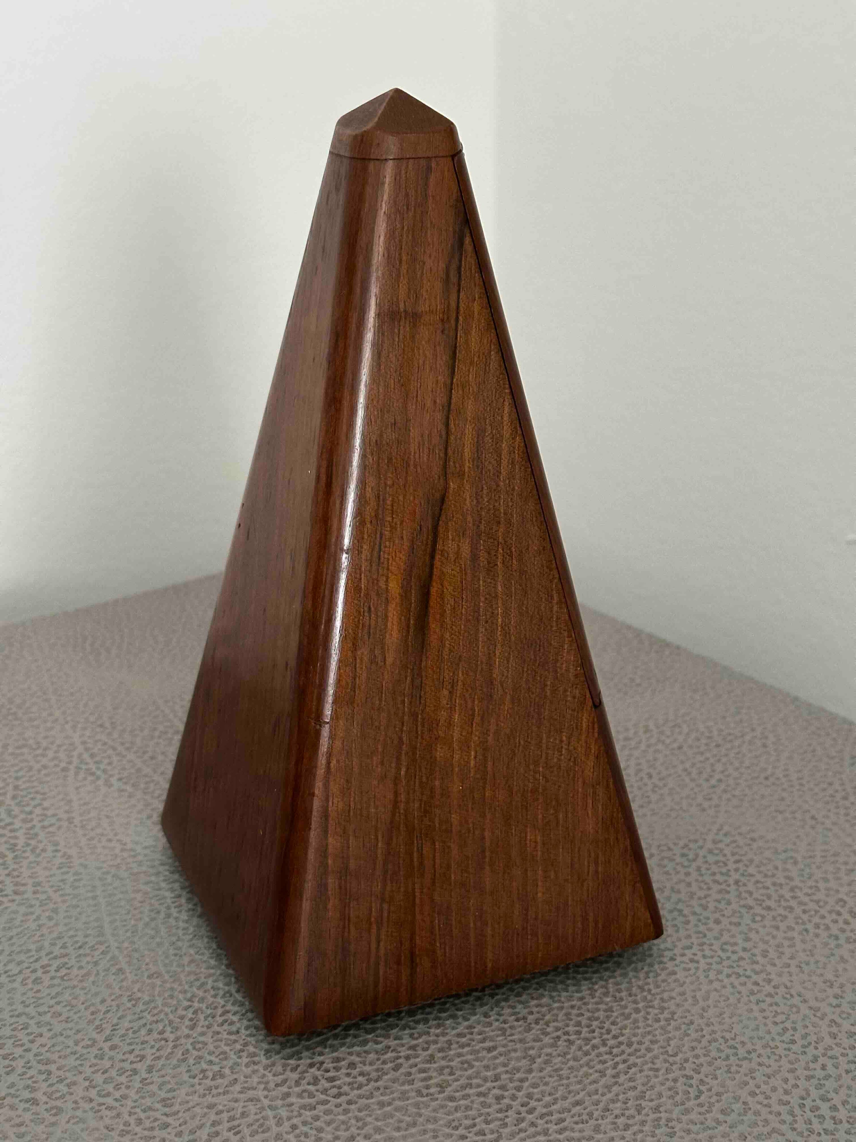 Antique JTL French Metronome, c. 1890s-1910s, Solid Wood Case, Brass Mechanical Wind-Up, Fully Functional