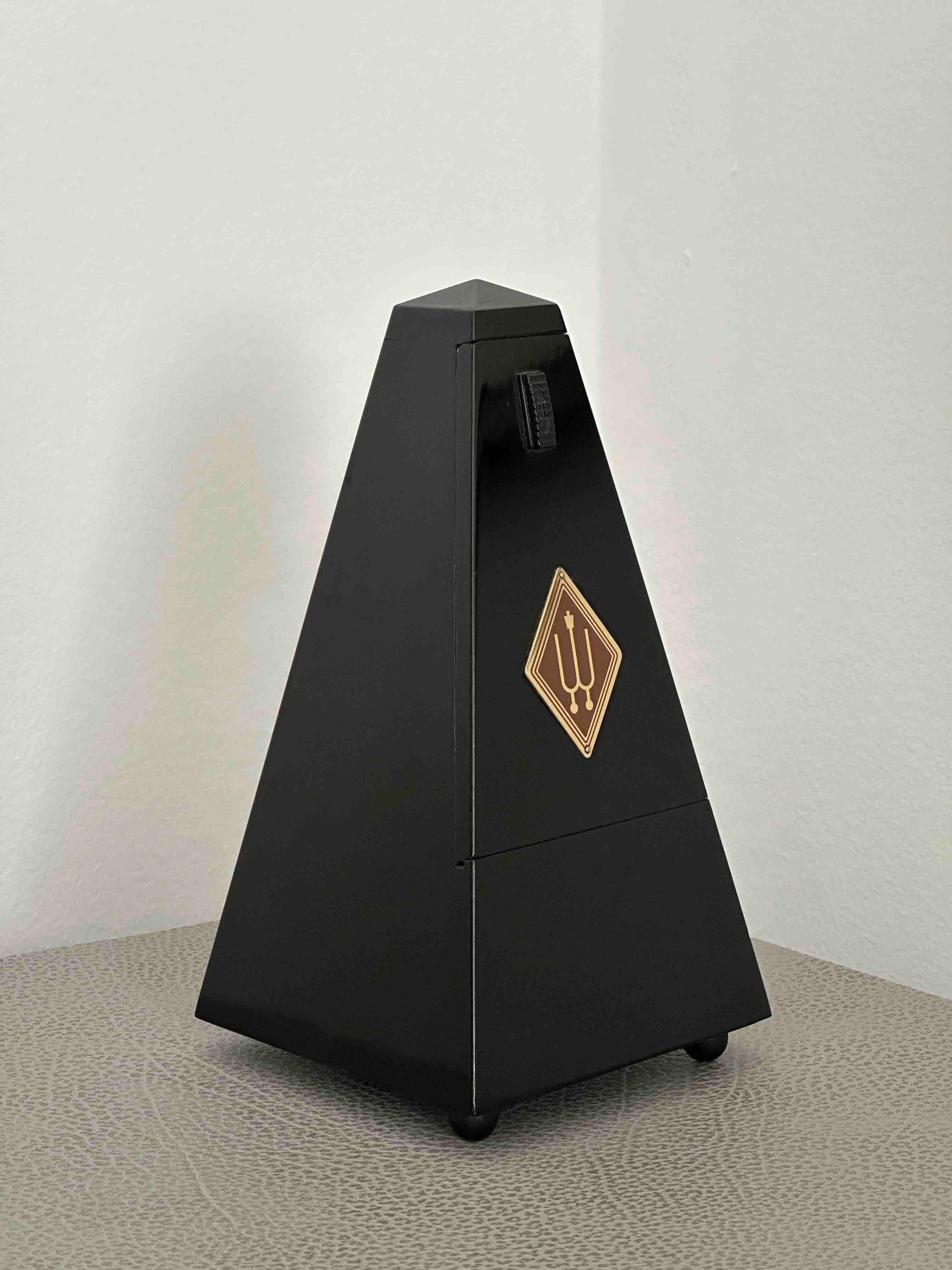 Vintage German Wittner Metronome, 1980s, Solid Wood Case, Mechanical Wind-Up, Fully Functional