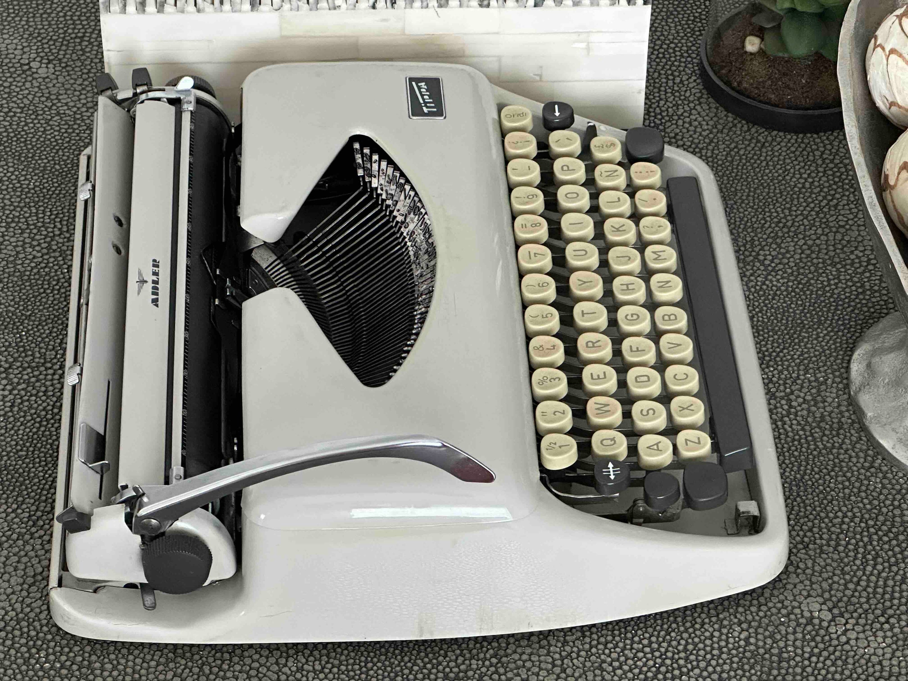 RARE Cursive Adler Tippa Typewriter with Qwerty Layout, 1969, Made in Western Germany, Fully Functional