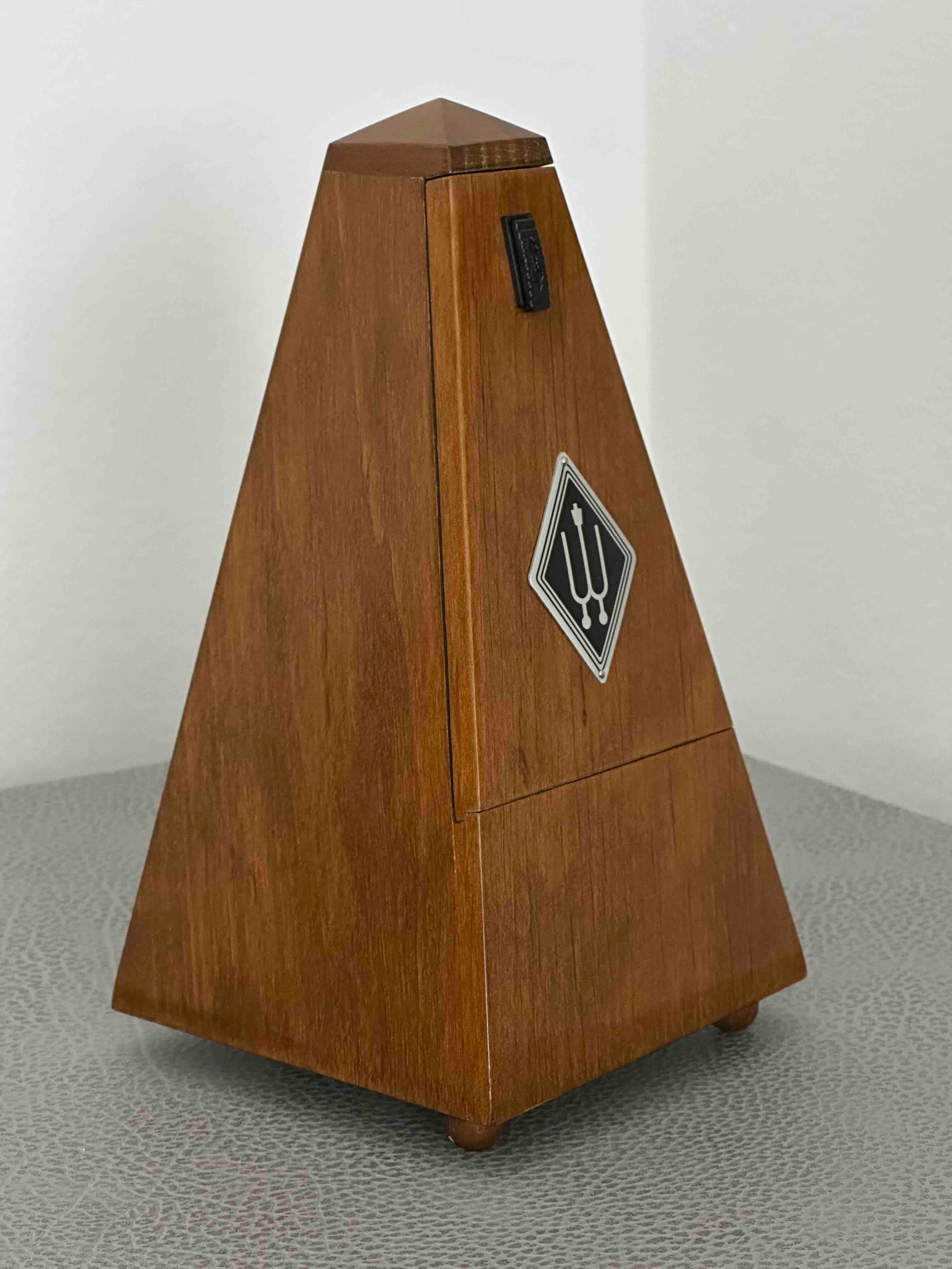 Vintage Wittner Metronome with Bell in Original Box, 1980s, Solid Wood Case, Mechanical Wind-Up, Fully Functional