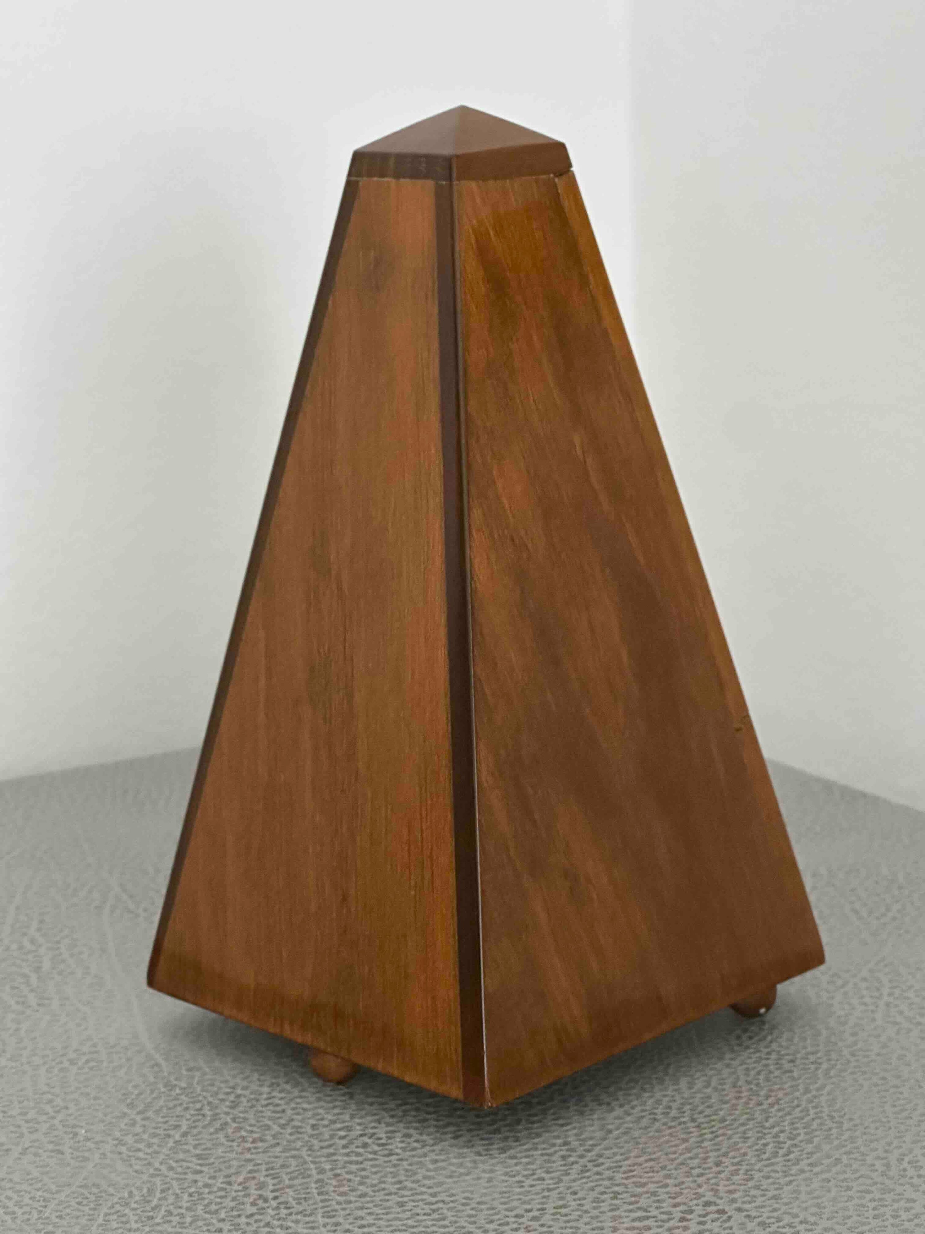 Vintage Wittner Metronome with Bell in Original Box, 1980s, Solid Wood Case, Mechanical Wind-Up, Fully Functional