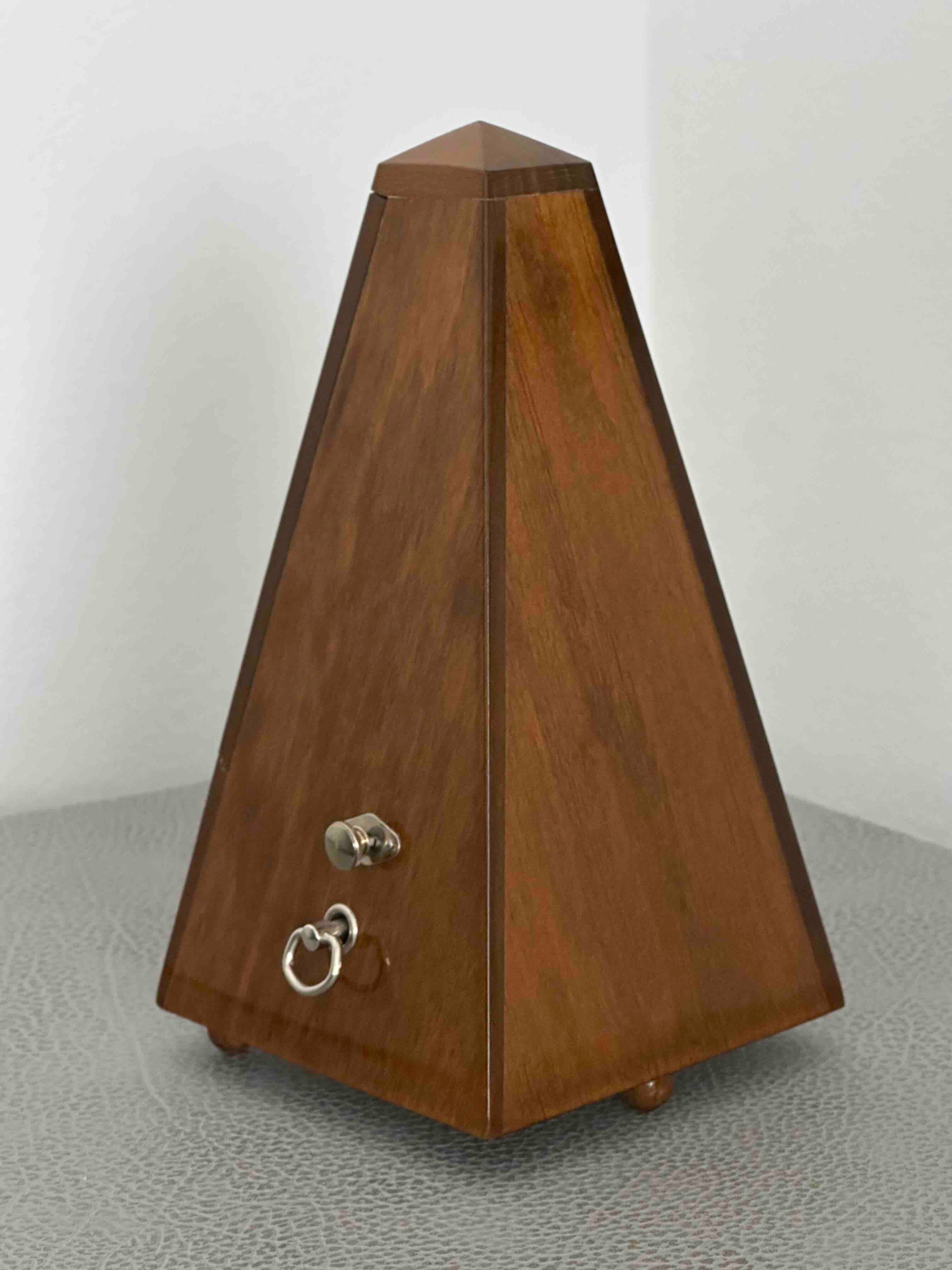 Vintage Wittner Metronome with Bell in Original Box, 1980s, Solid Wood Case, Mechanical Wind-Up, Fully Functional