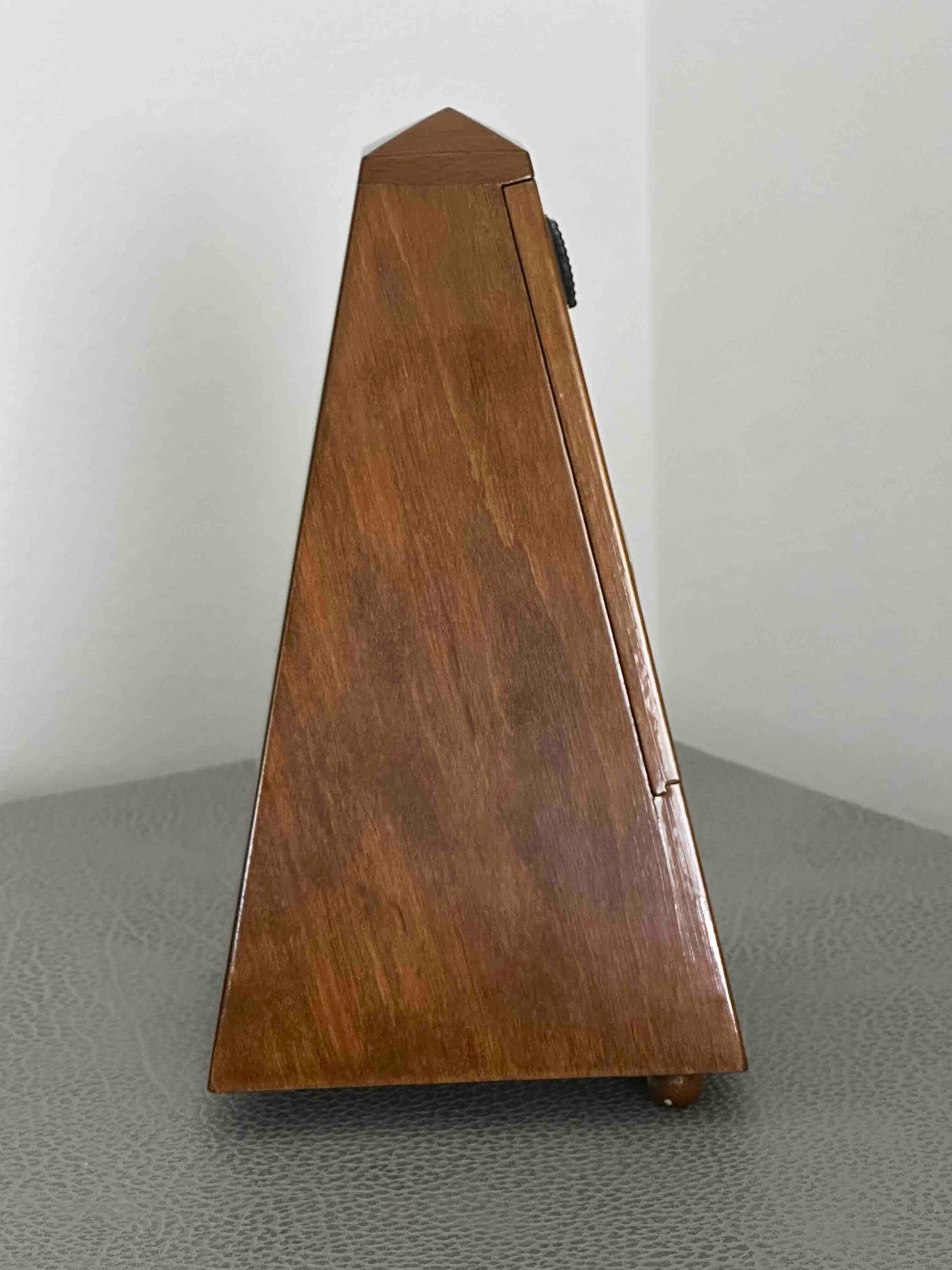 Vintage Wittner Metronome with Bell in Original Box, 1980s, Solid Wood Case, Mechanical Wind-Up, Fully Functional