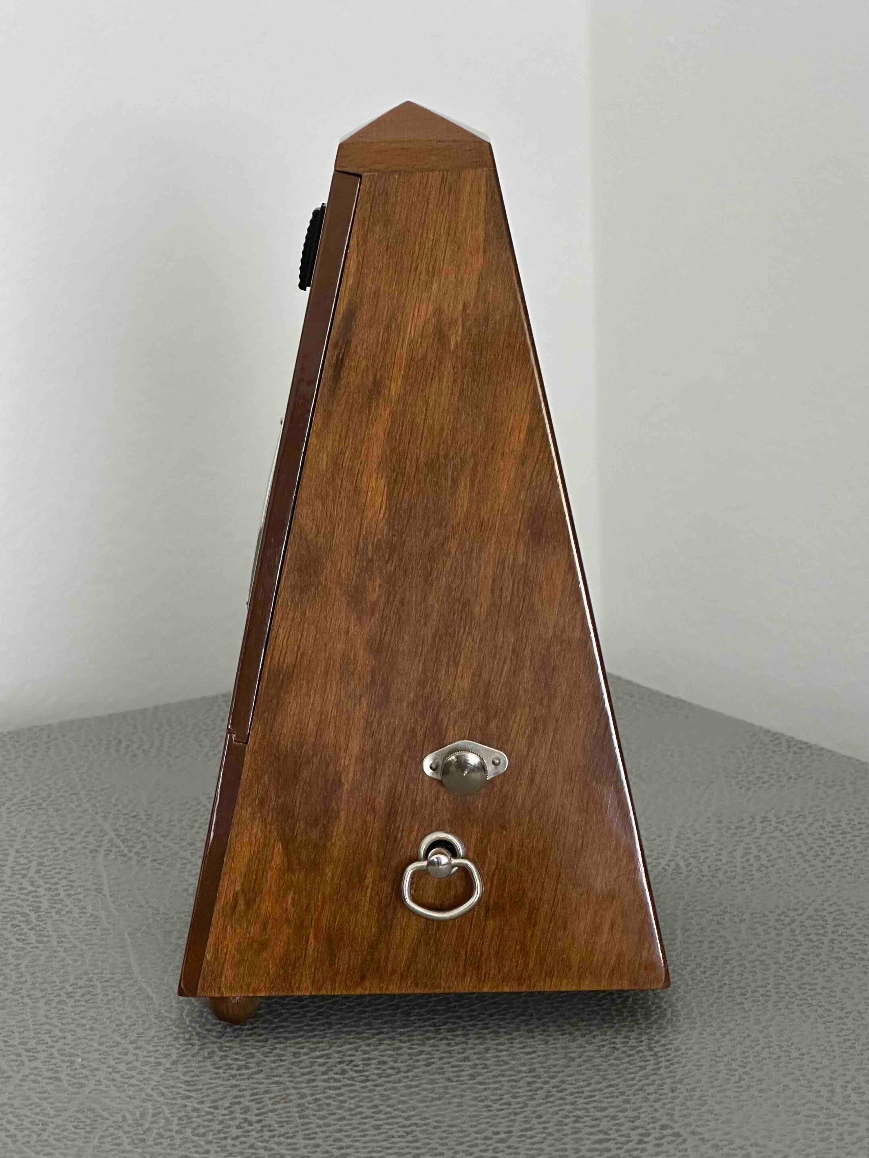 Vintage Wittner Metronome with Bell in Original Box, 1980s, Solid Wood Case, Mechanical Wind-Up, Fully Functional