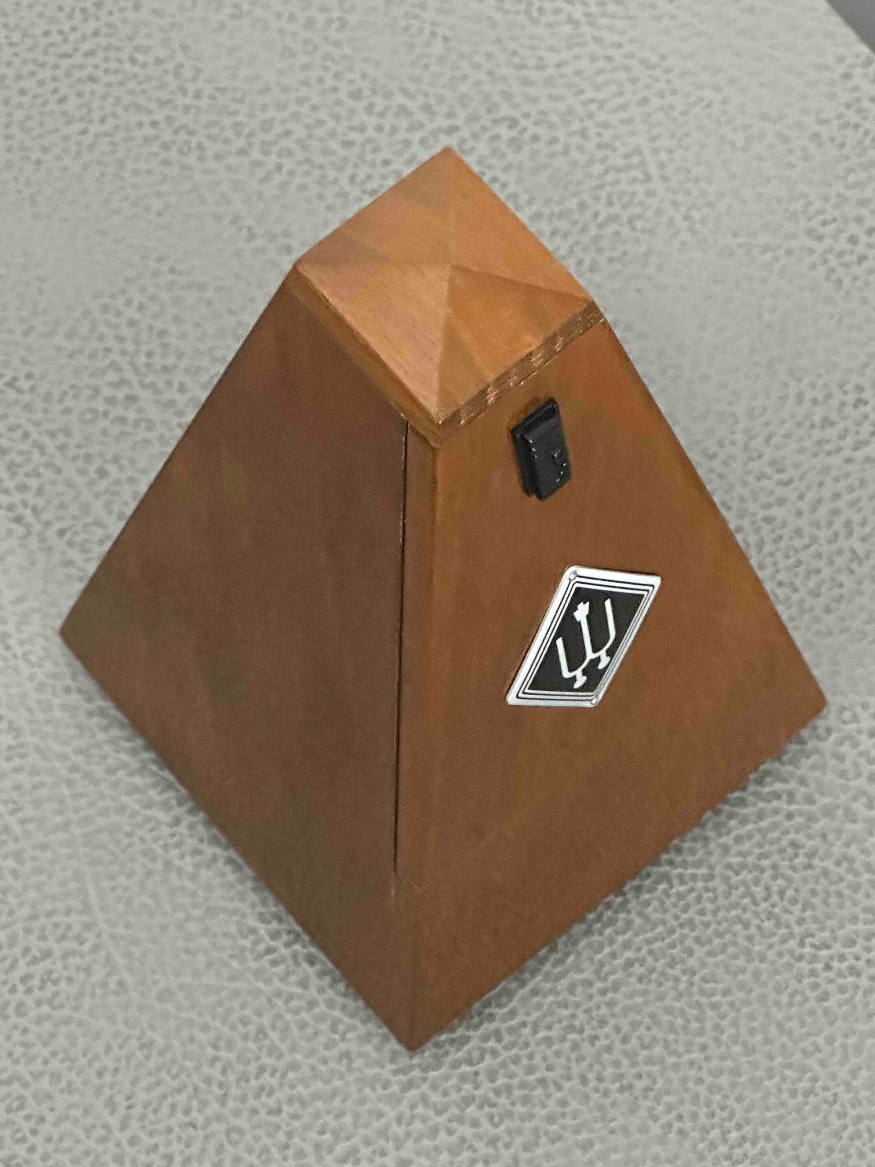 Vintage Wittner Metronome with Bell in Original Box, 1980s, Solid Wood Case, Mechanical Wind-Up, Fully Functional