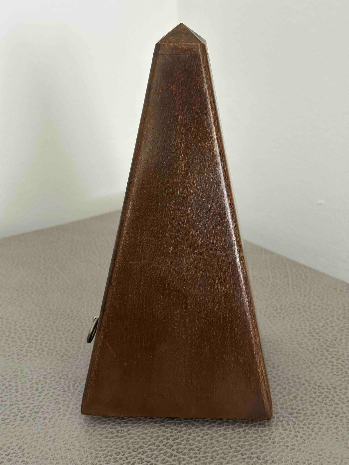 Antique Over All Paris French Metronome, c. 1910s–1920s, Maelzel System, Solid Wood Case, Mechanical Wind-Up