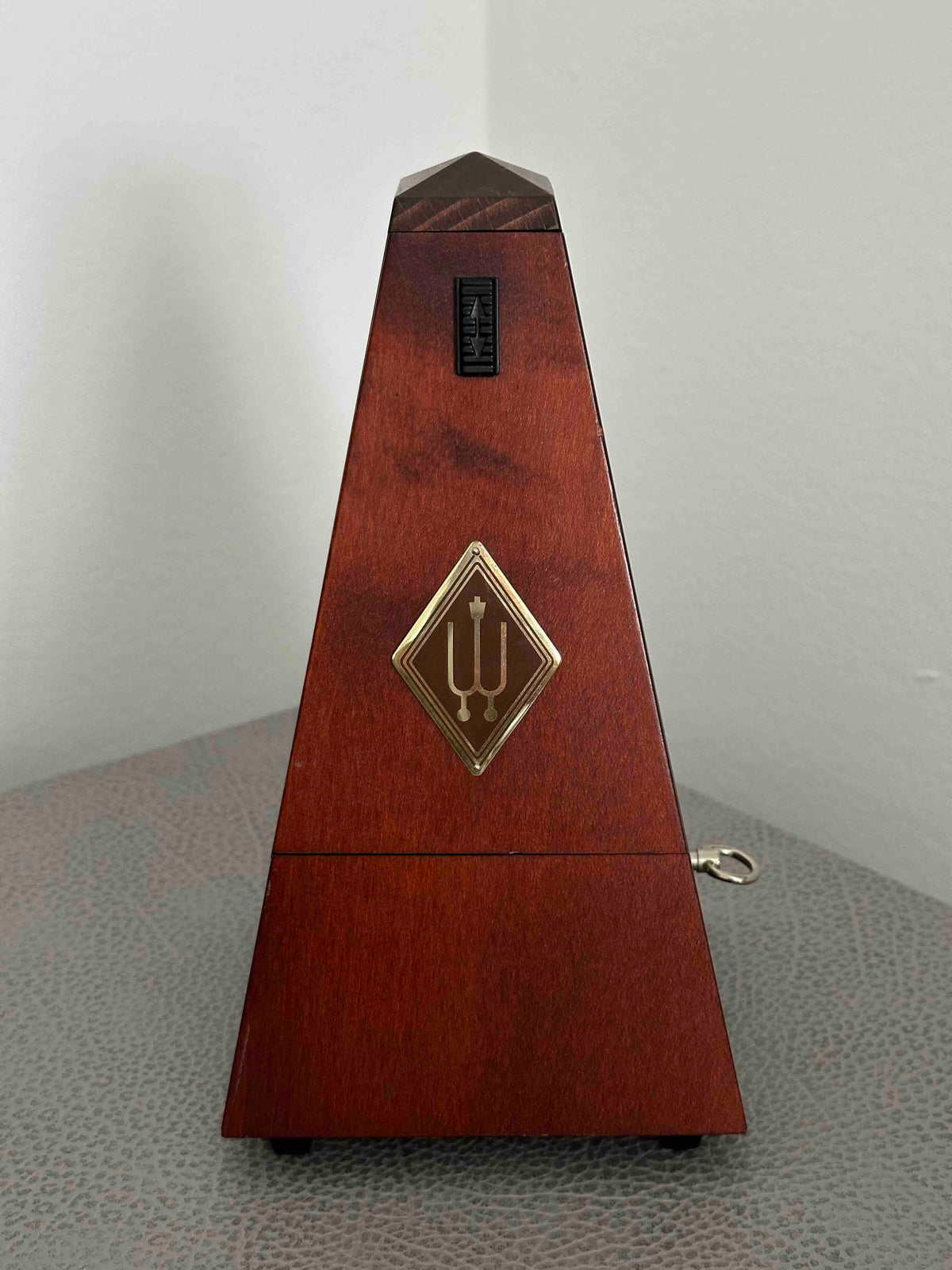 Vintage German Wittner Metronome, 1980s, Solid Wood Case, Mechanical Wind-Up, Fully Functional