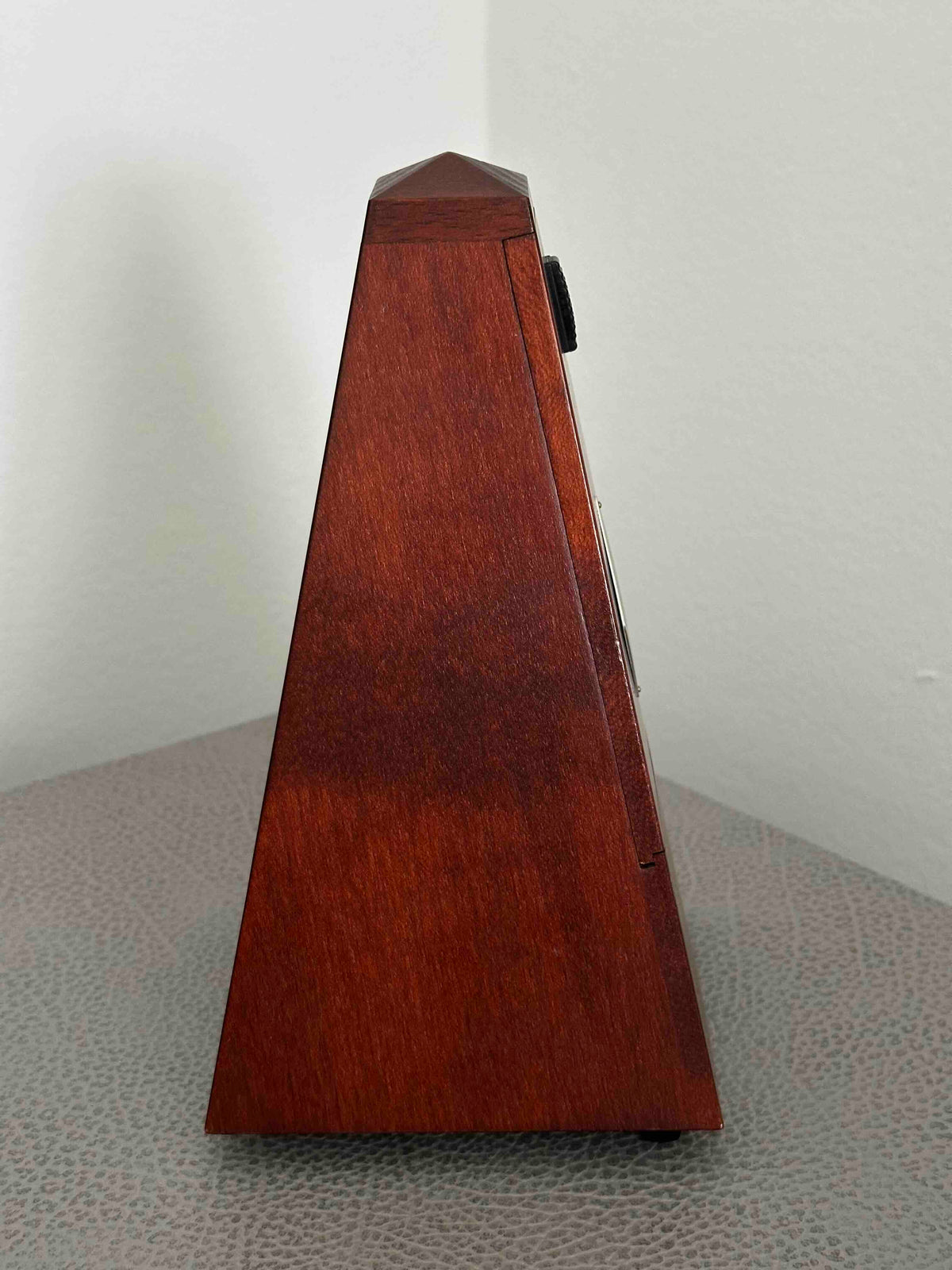 Vintage German Wittner Metronome, 1980s, Solid Wood Case, Mechanical Wind-Up, Fully Functional