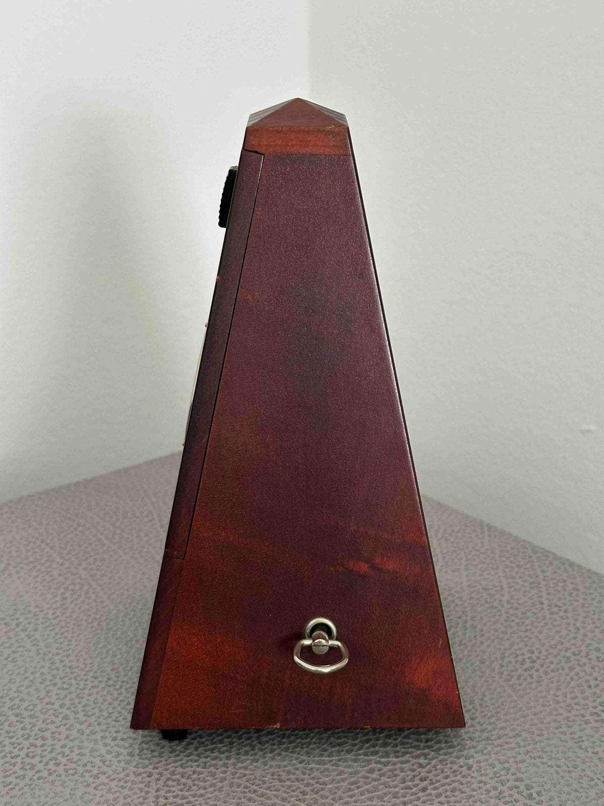 Vintage German Wittner Metronome, 1980s, Solid Wood Case, Mechanical Wind-Up, Fully Functional