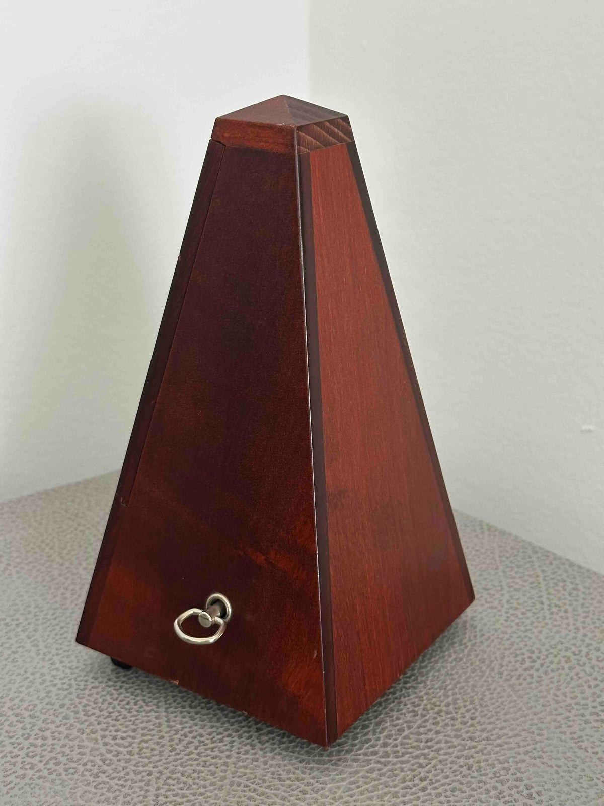 Vintage German Wittner Metronome, 1980s, Solid Wood Case, Mechanical Wind-Up, Fully Functional