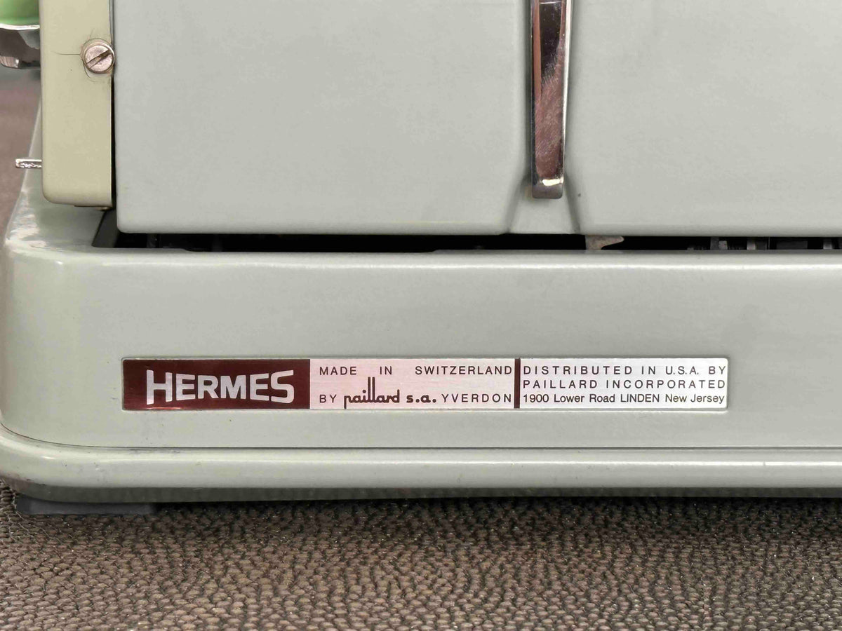 Hermes 3000 Typewriter with Qwerty Layout, 1968, Made in Switzerland, Fully Functional