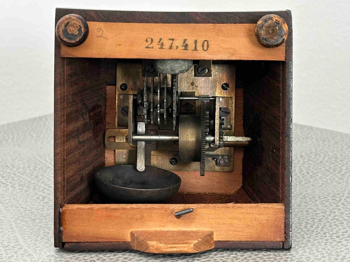 Antique French Maëlzel Metronome by Château Père & Fils (Paris), Circa 1880s–1890s, Mechanical Wind-Up with Bell, Fully Functional