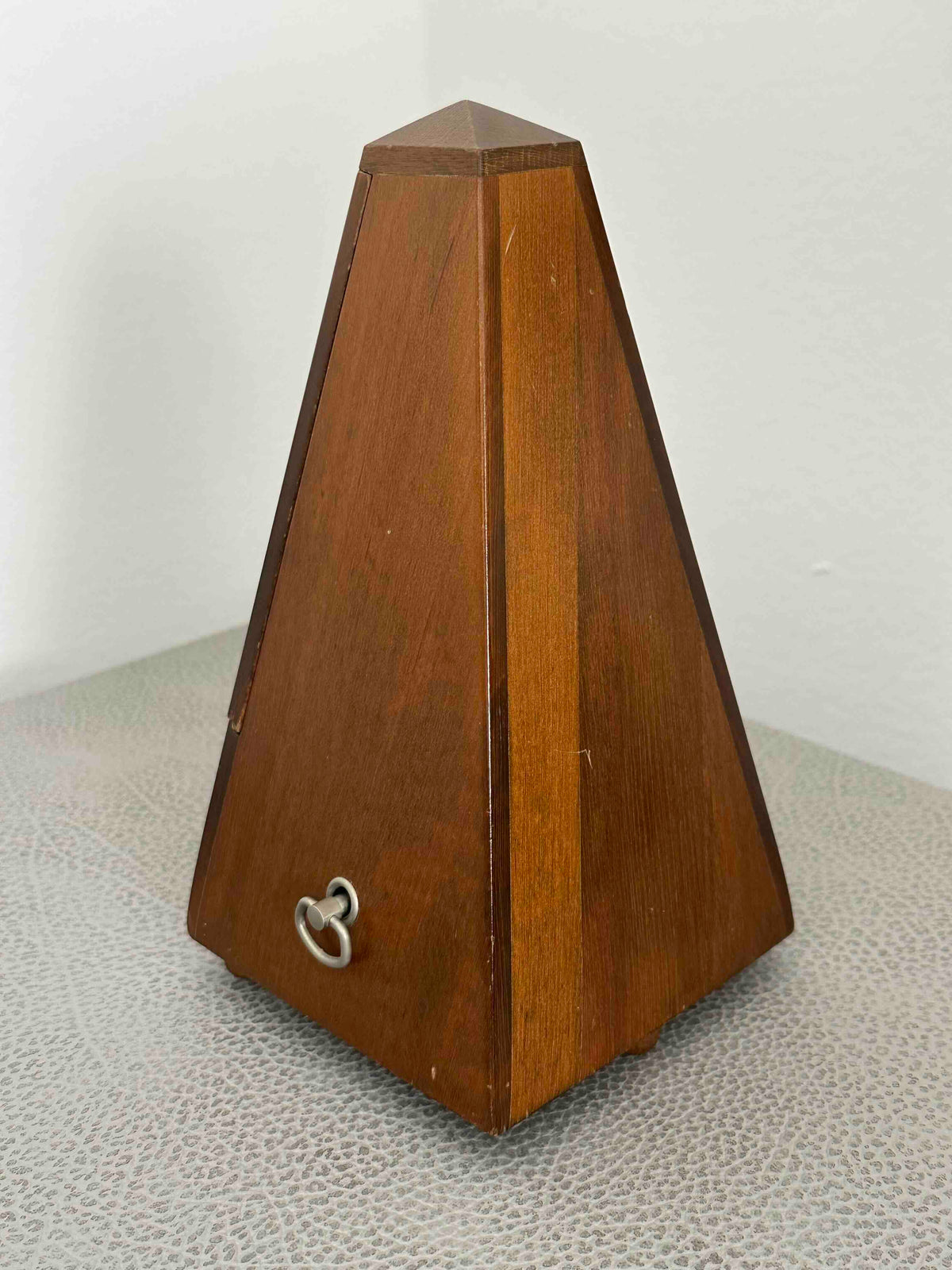 Vintage German Wittner Metronome, 1970s–1980s, Solid Wood Case, Mechanical Wind-Up, Fully Functional