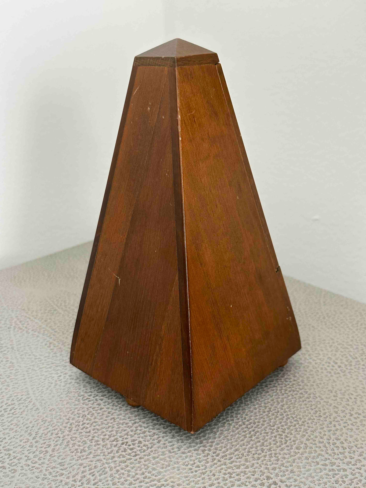 Vintage German Wittner Metronome, 1970s–1980s, Solid Wood Case, Mechanical Wind-Up, Fully Functional