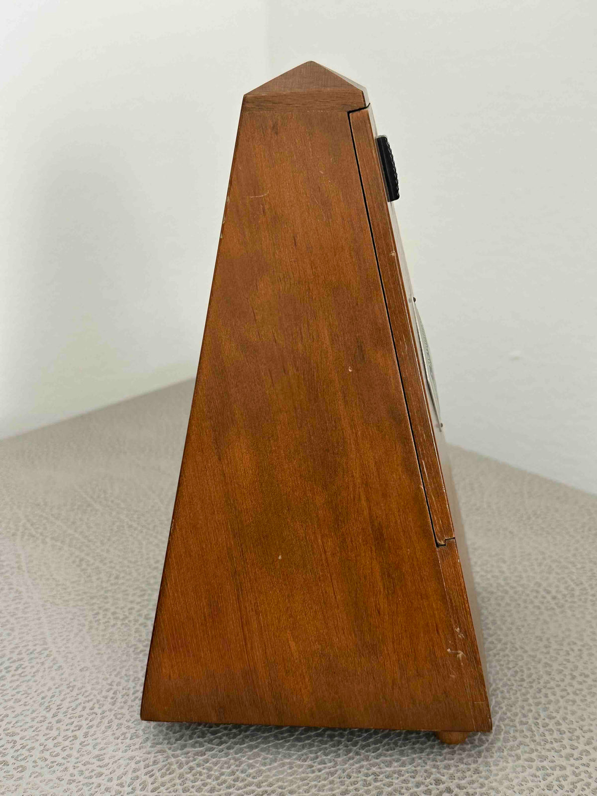 Vintage German Wittner Metronome, 1970s–1980s, Solid Wood Case, Mechanical Wind-Up, Fully Functional