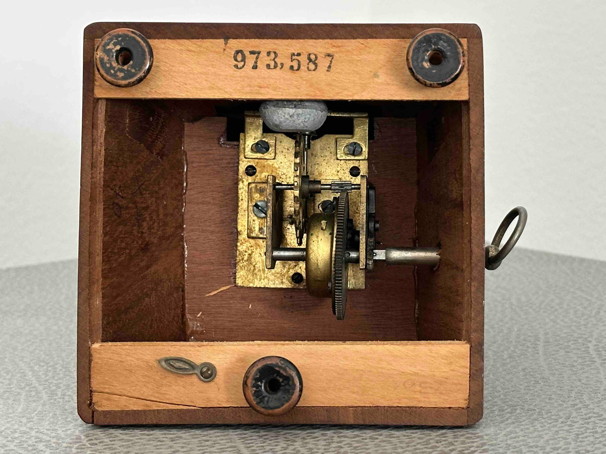 Antique Couesnon & Cie French Metronome, c. 1920s, Maelzel System, Solid Wood Case, Mechanical Wind-Up, Fully Functional
