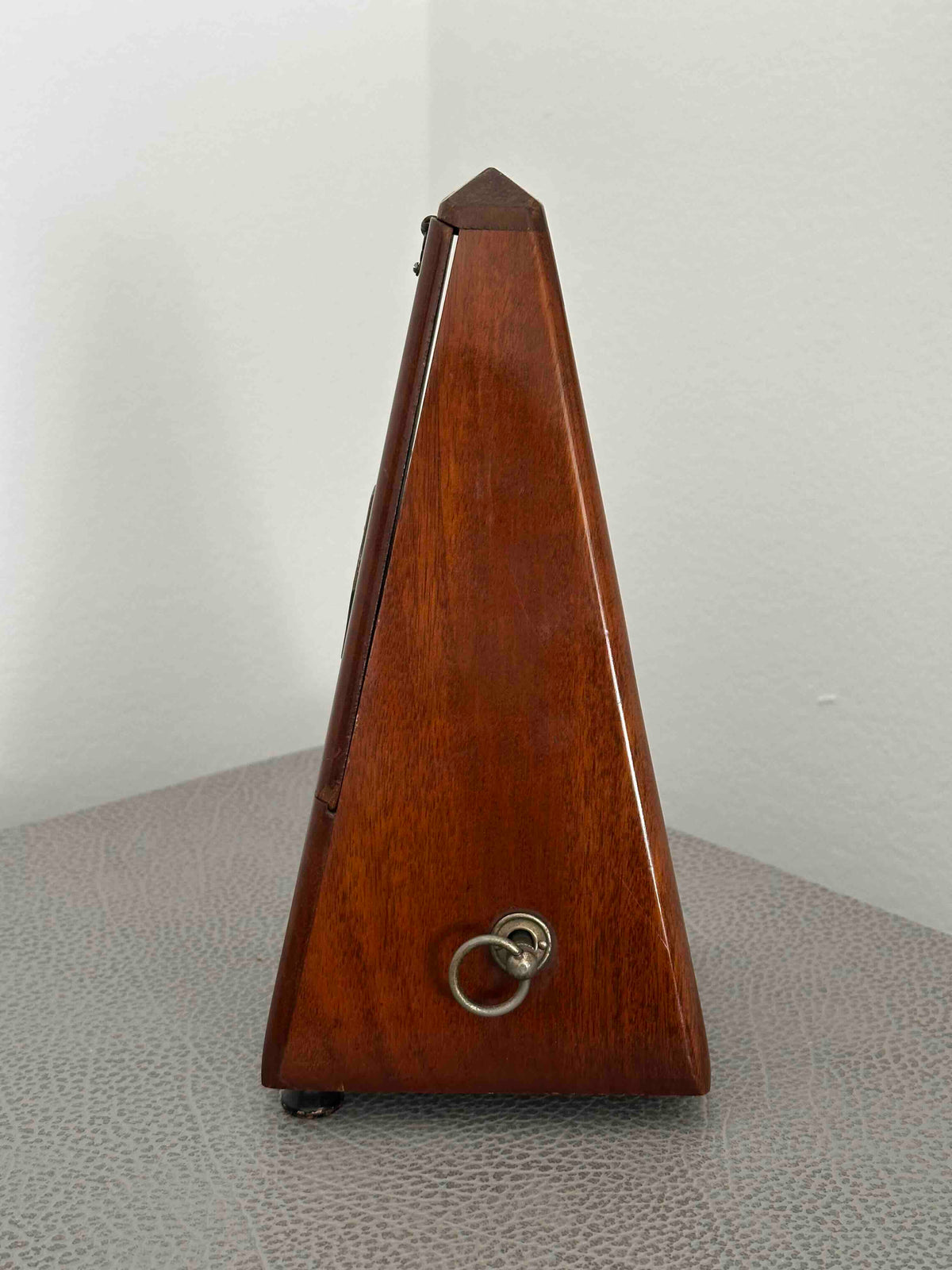 Antique Couesnon & Cie French Metronome, c. 1920s, Maelzel System, Solid Wood Case, Mechanical Wind-Up, Fully Functional