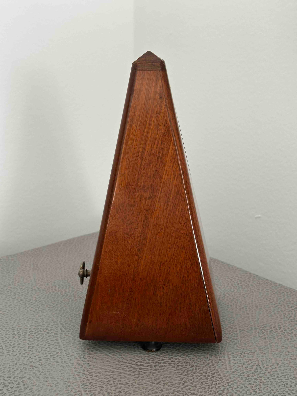 Antique Couesnon & Cie French Metronome, c. 1920s, Maelzel System, Solid Wood Case, Mechanical Wind-Up, Fully Functional