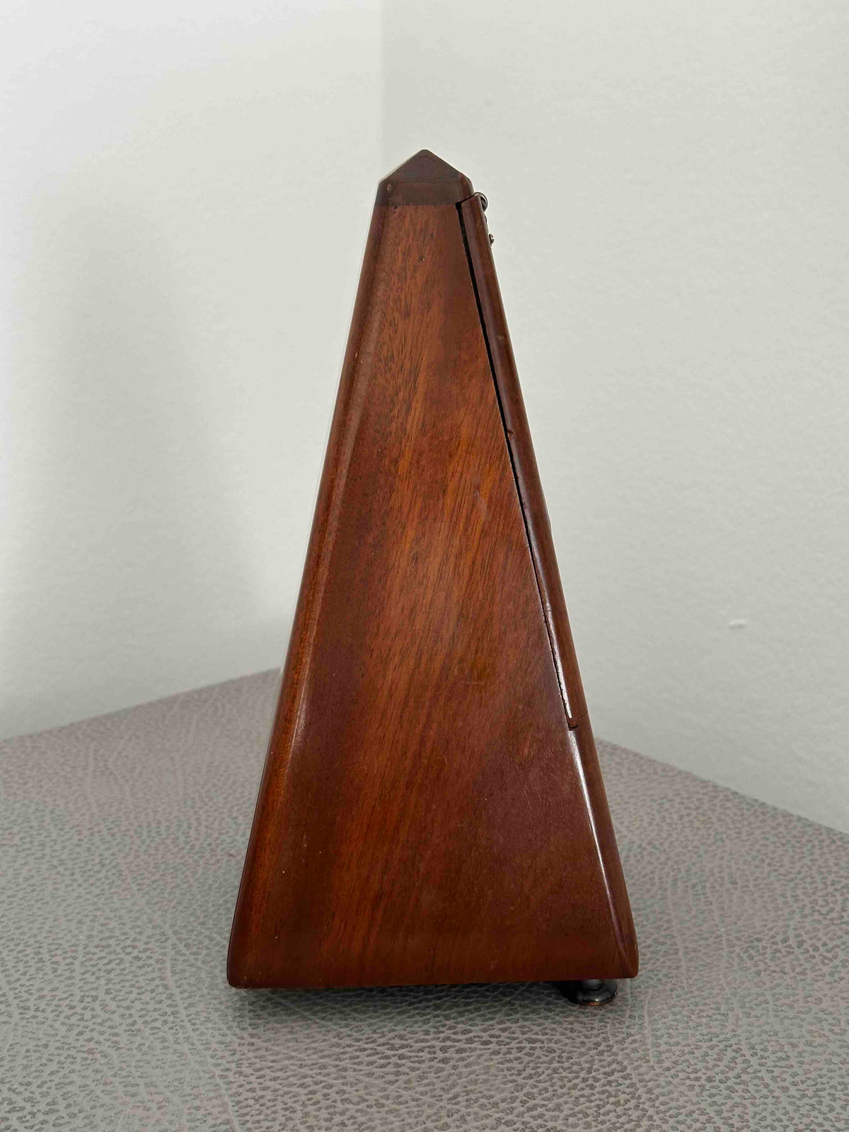 Antique Couesnon & Cie French Metronome, c. 1920s, Maelzel System, Solid Wood Case, Mechanical Wind-Up, Fully Functional