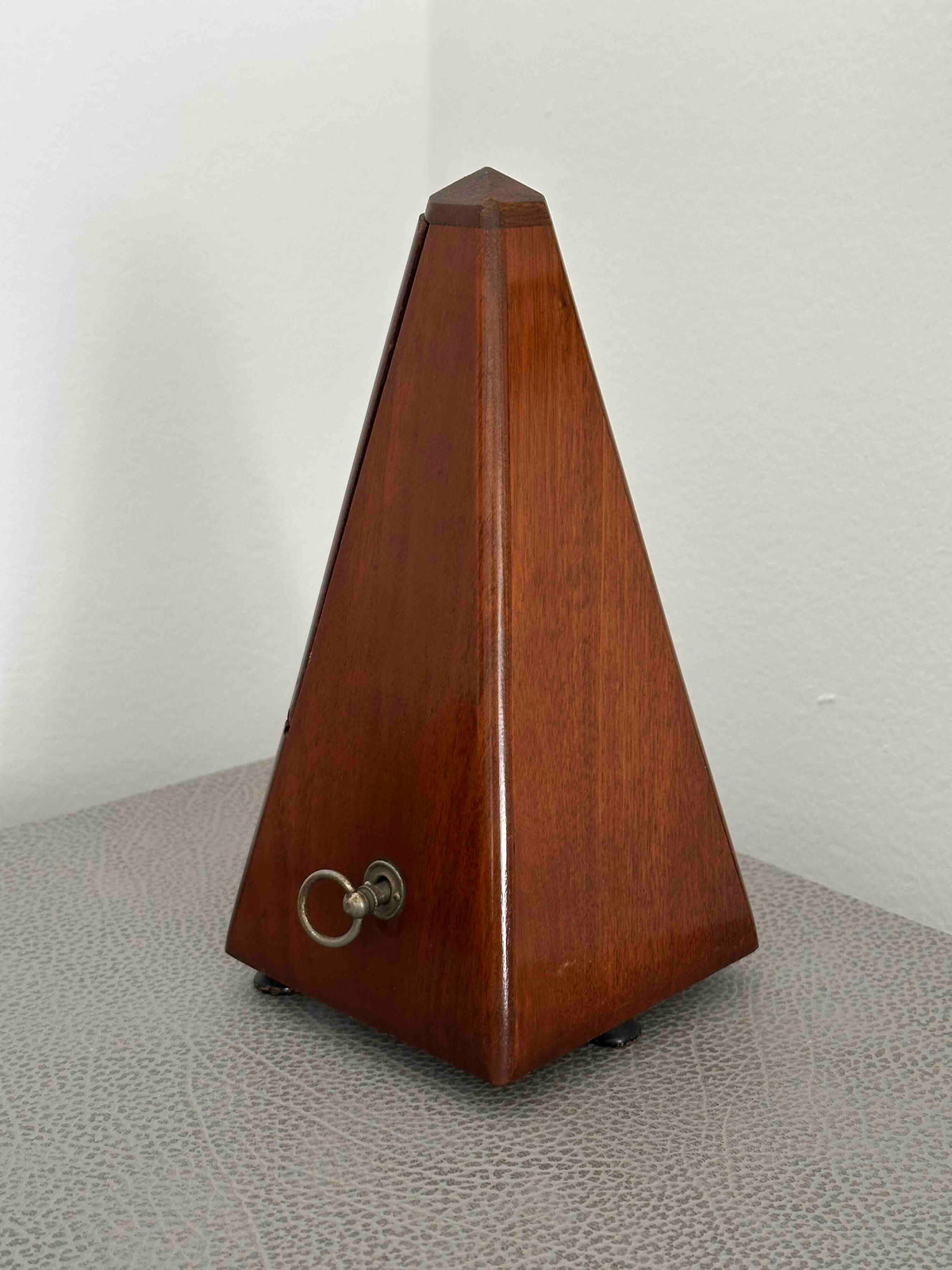 Antique Couesnon & Cie French Metronome, c. 1920s, Maelzel System, Solid Wood Case, Mechanical Wind-Up, Fully Functional