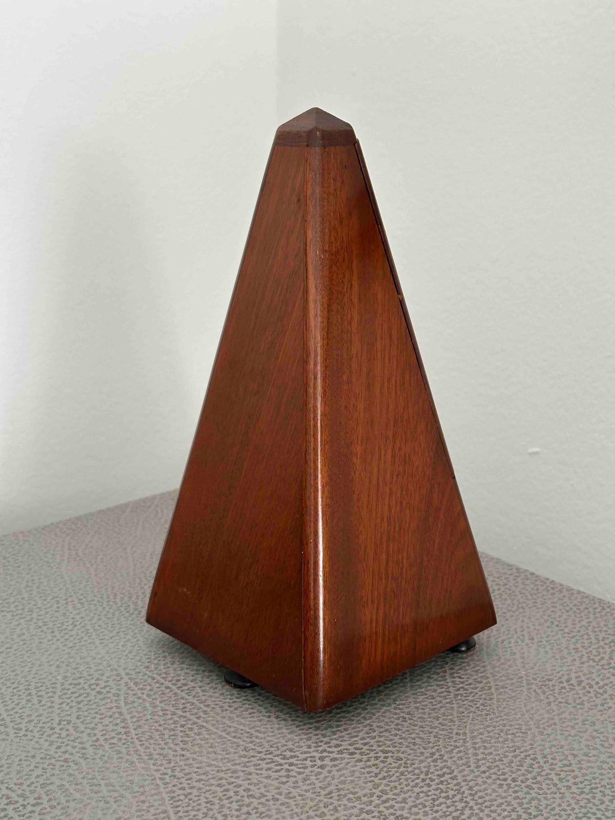 Antique Couesnon & Cie French Metronome, c. 1920s, Maelzel System, Solid Wood Case, Mechanical Wind-Up, Fully Functional