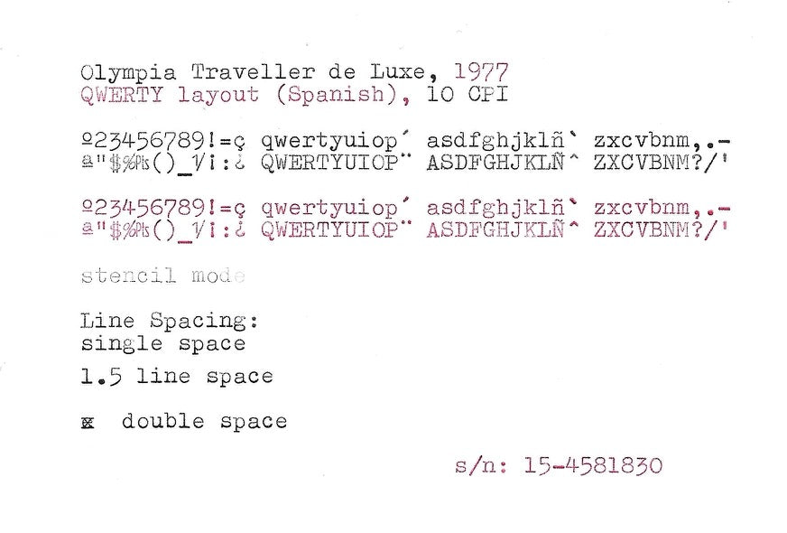 Green Olympia Traveller de Luxe Portable Typewriter with Qwerty Layout, 1977, Functional Typewriter